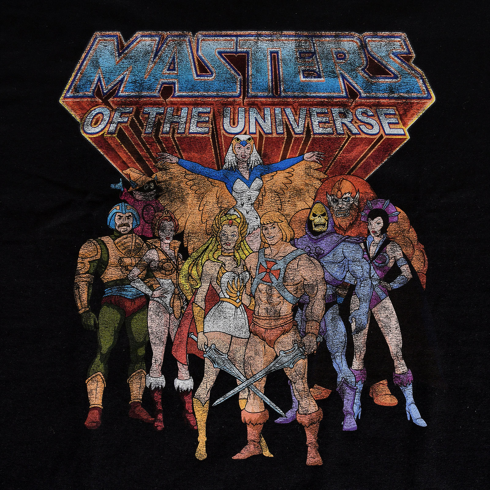 Masters of the Universe - Characters Distressed T-shirt zwart