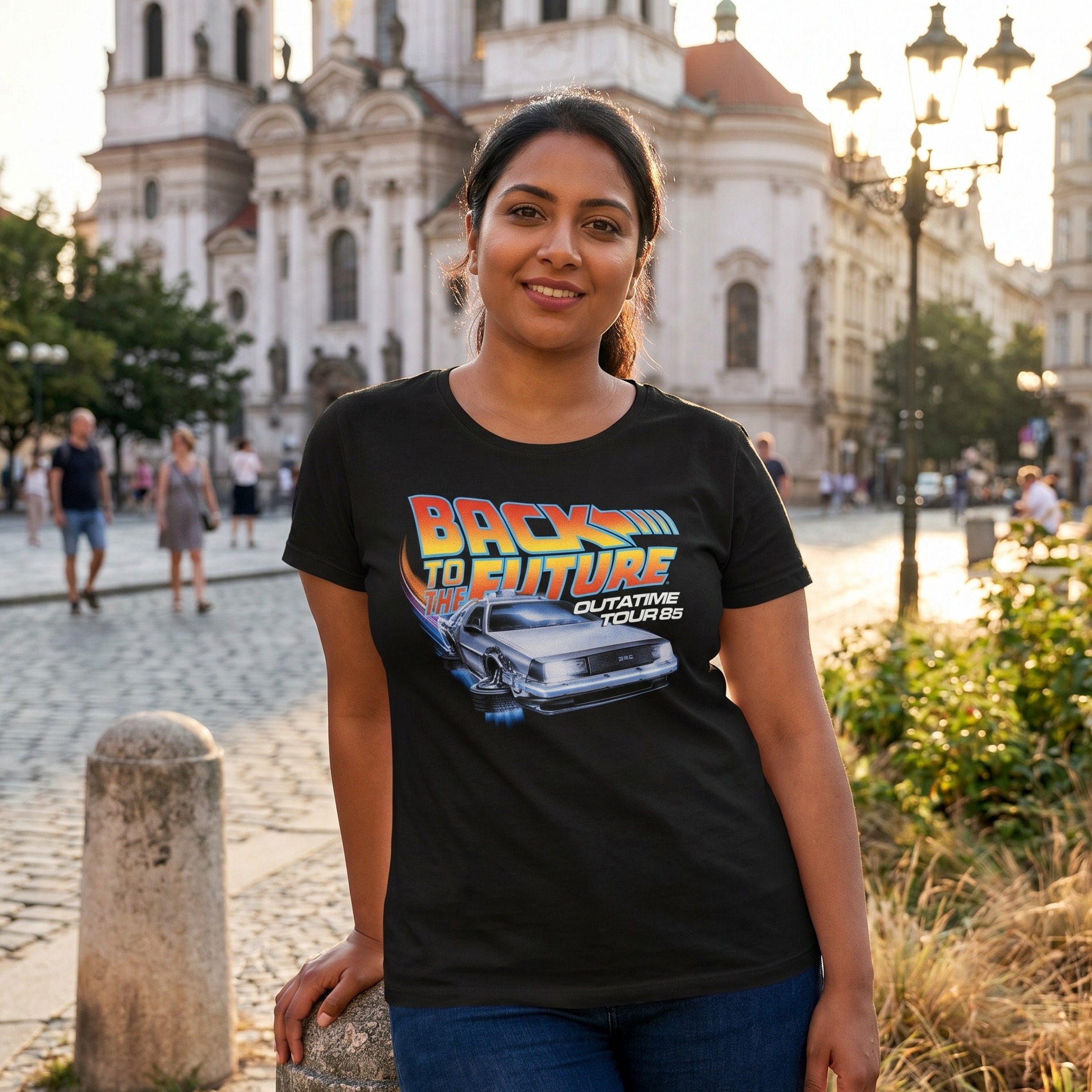 Tillbaka till framtiden - Outatime Tour T-shirt svart