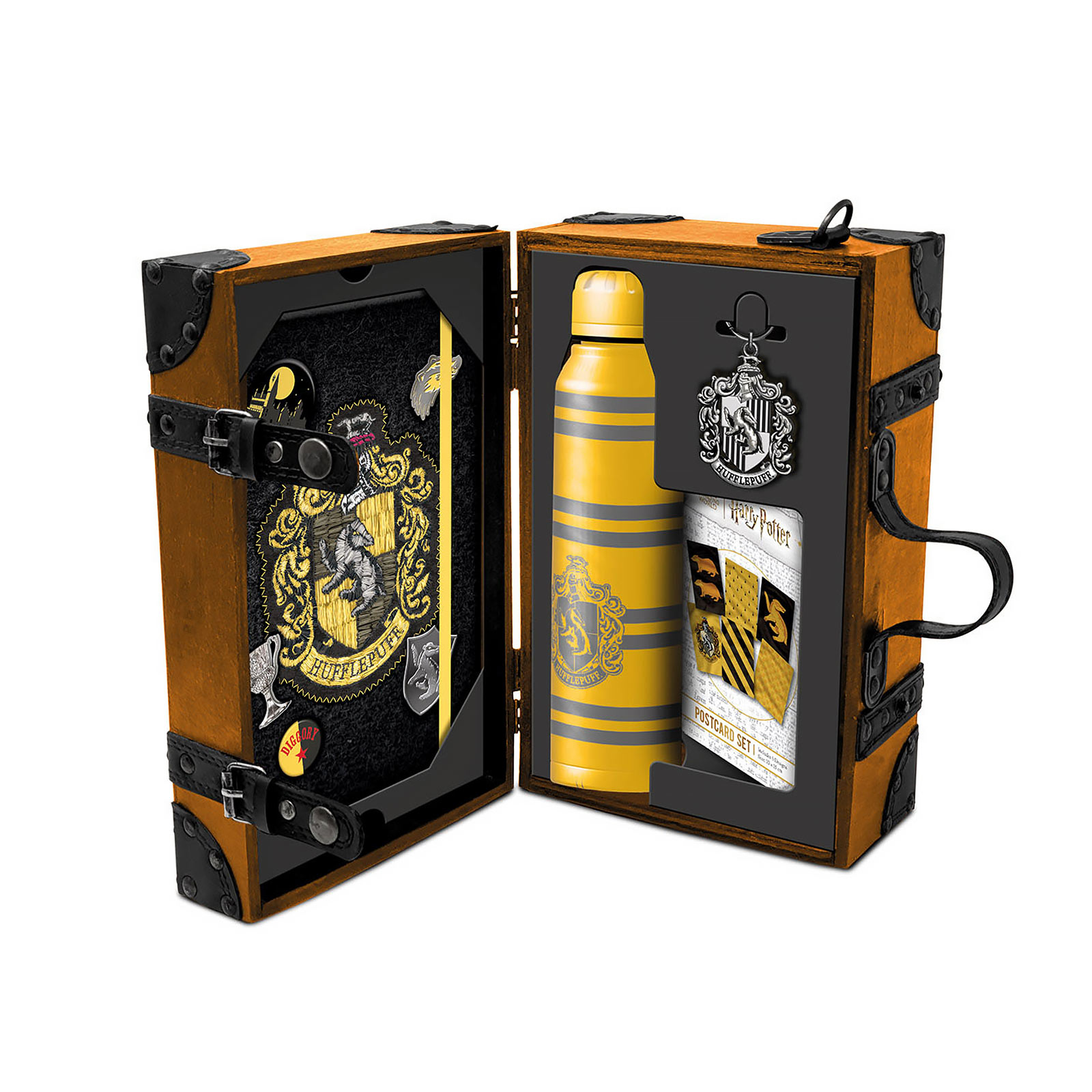 Harry Potter - Set de regalo premium de Hufflepuff en maleta con correa de transporte