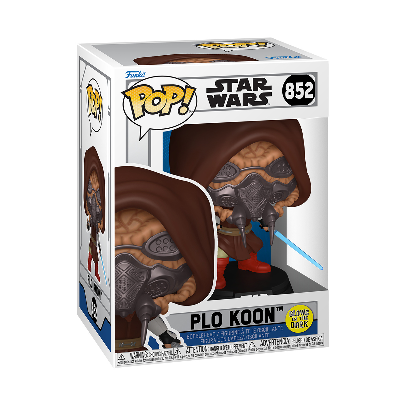 Star Wars – Figura Funko Pop Plo Koon Glow in the Dark con cabeza oscilante