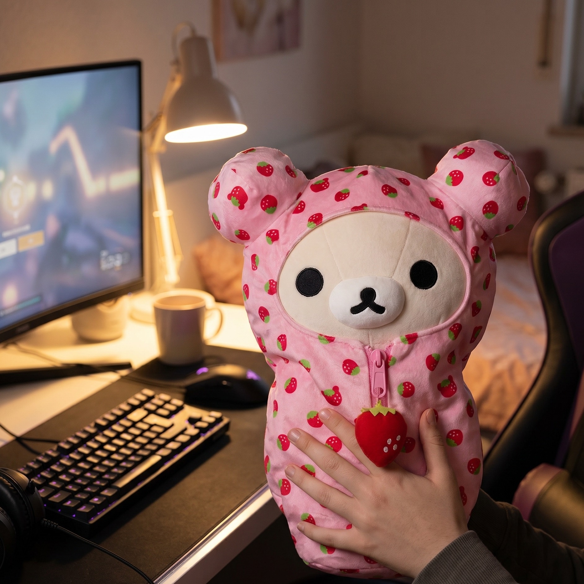 Rilakkuma - Korilakkuma Sleeping Bag pluche knuffel