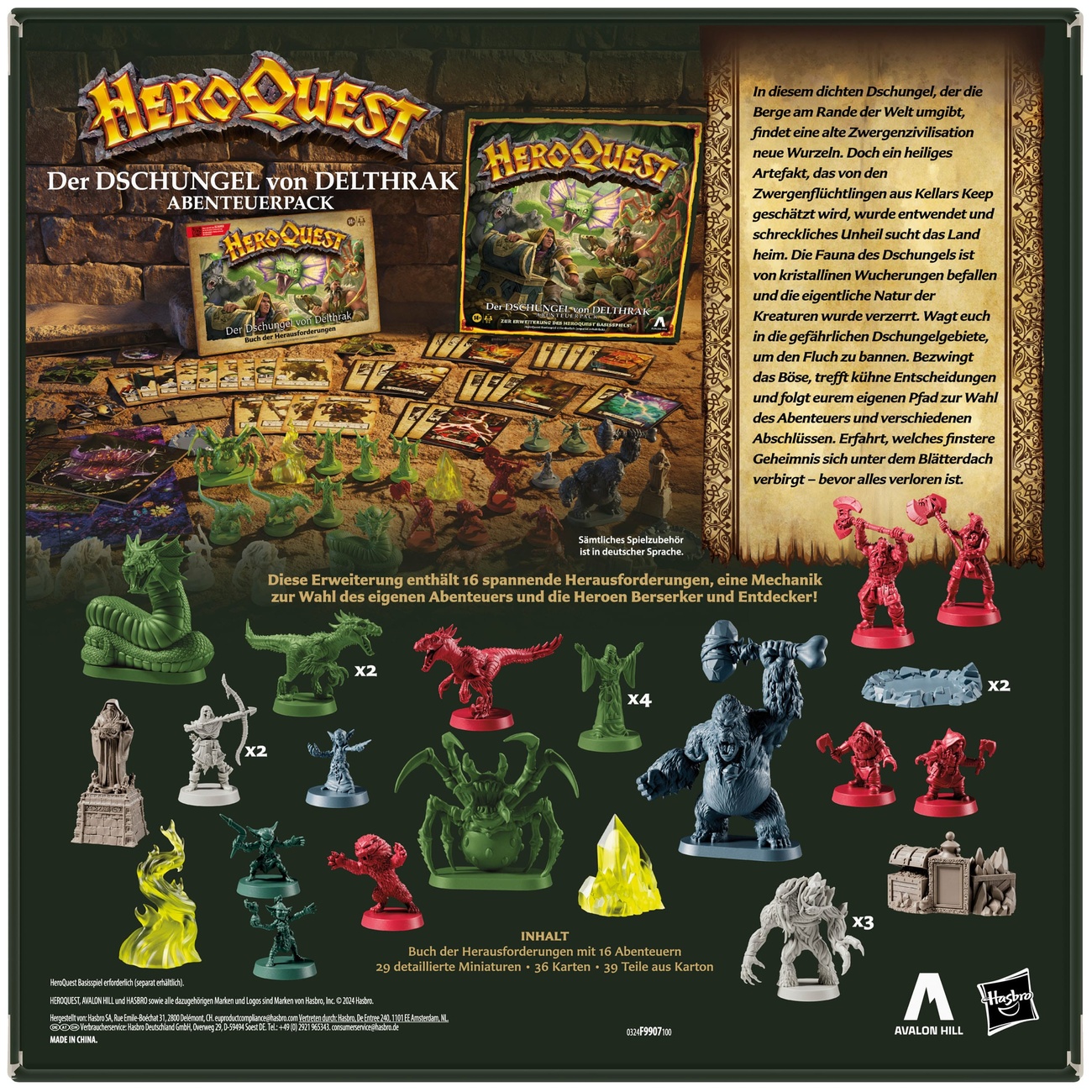 HeroQuest Board Game Expansion The Jungles of Delthrak Adventure Pack *German Version*