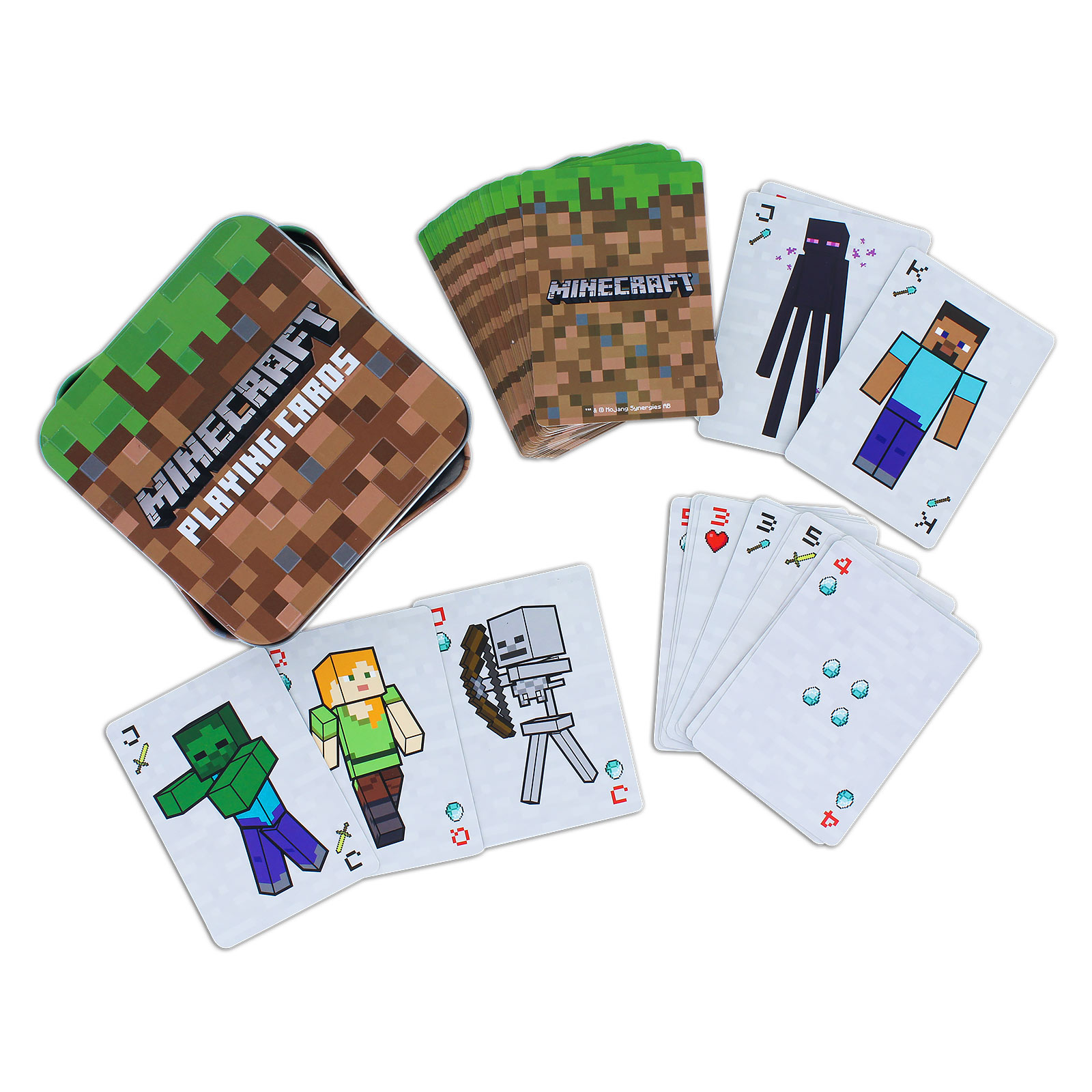 Minecraft Spielkarten in Metallbox