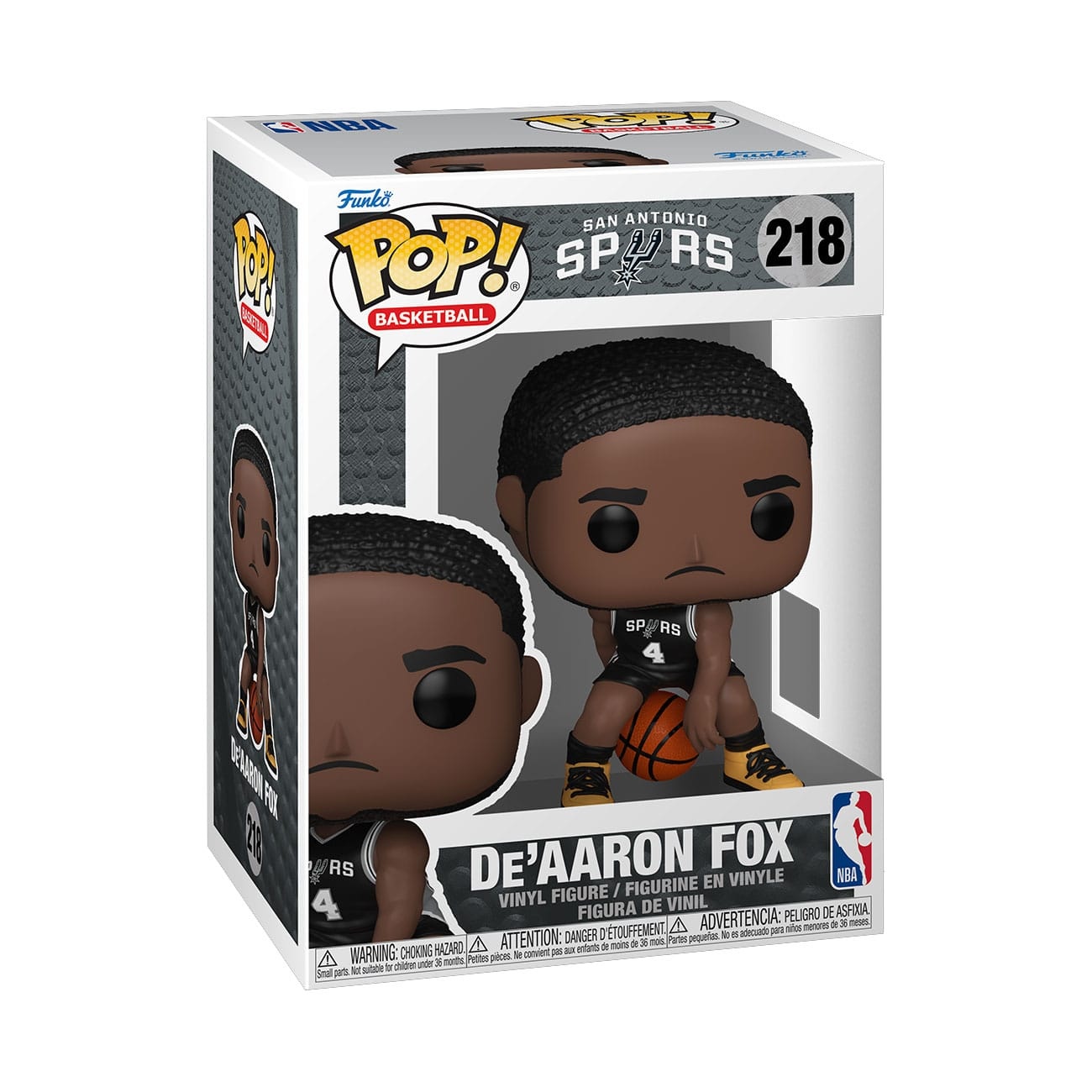 NBA POP! Basketball Vinyl Figure San Antonio Spurs: De'Aaron Fox (2025 Icon Edition Uniform) 9 cm