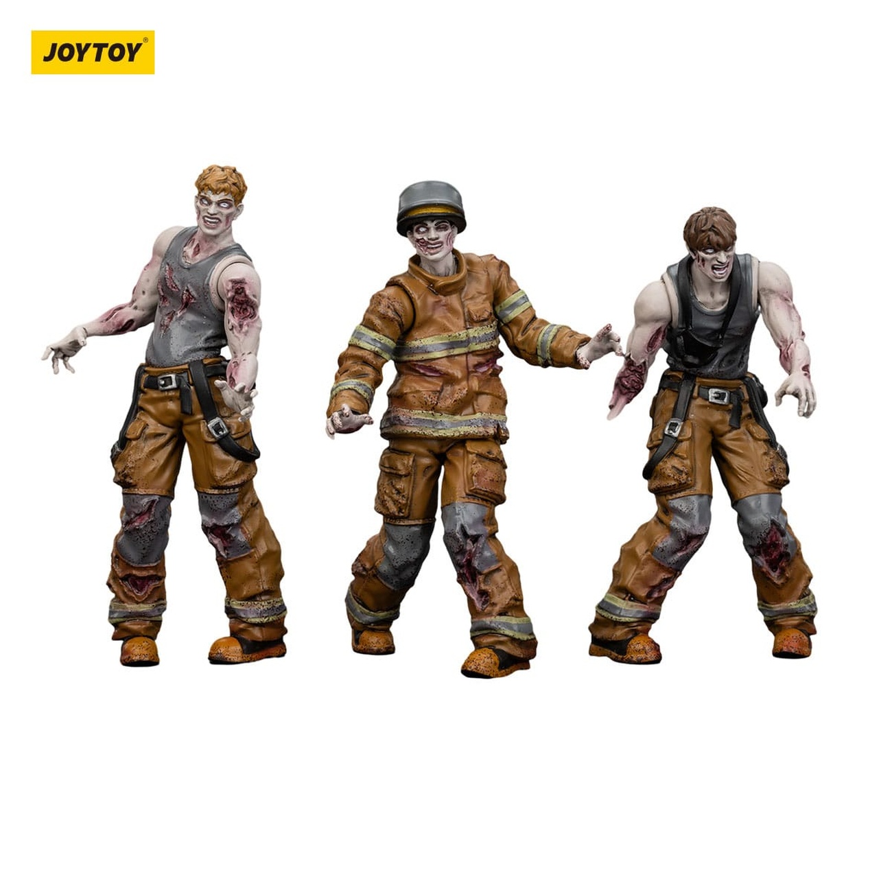 Zombie Dark Source actionfigurer 3-pack Firefighters 8 cm