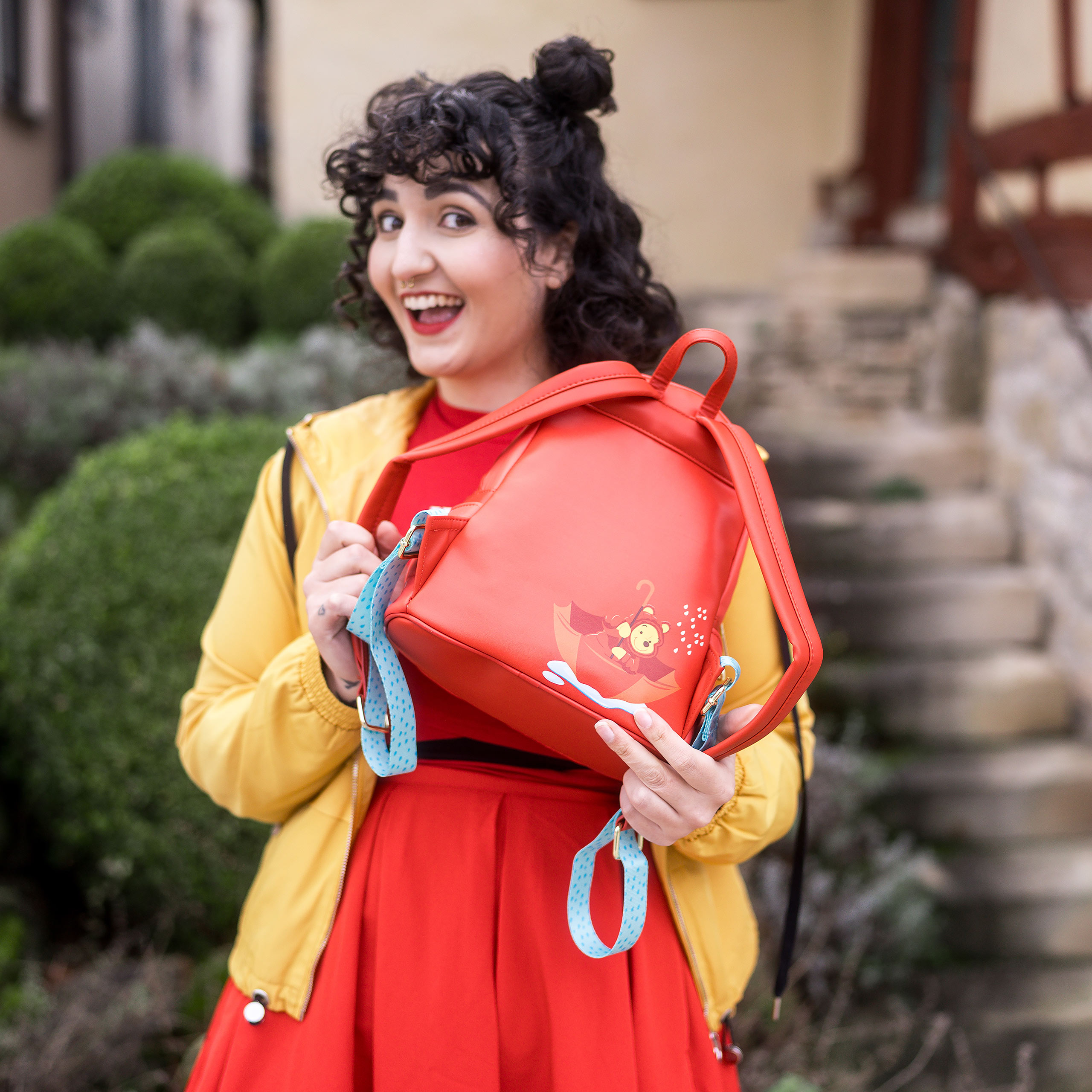 Winnie the Pooh - Puffer Jacket Cosplay Mini Backpack Red
