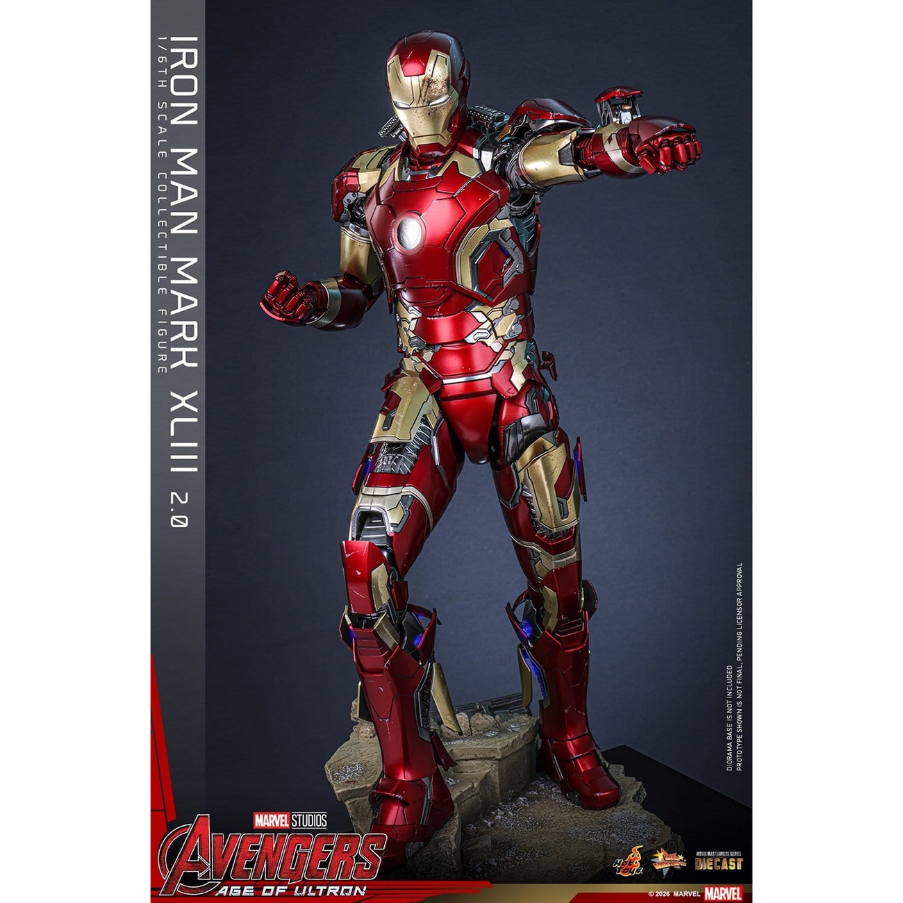 Vengadores: La Era de Ultrón - Iron Man Mark XLIII Masterpiece Diecast figura de acción 1:6