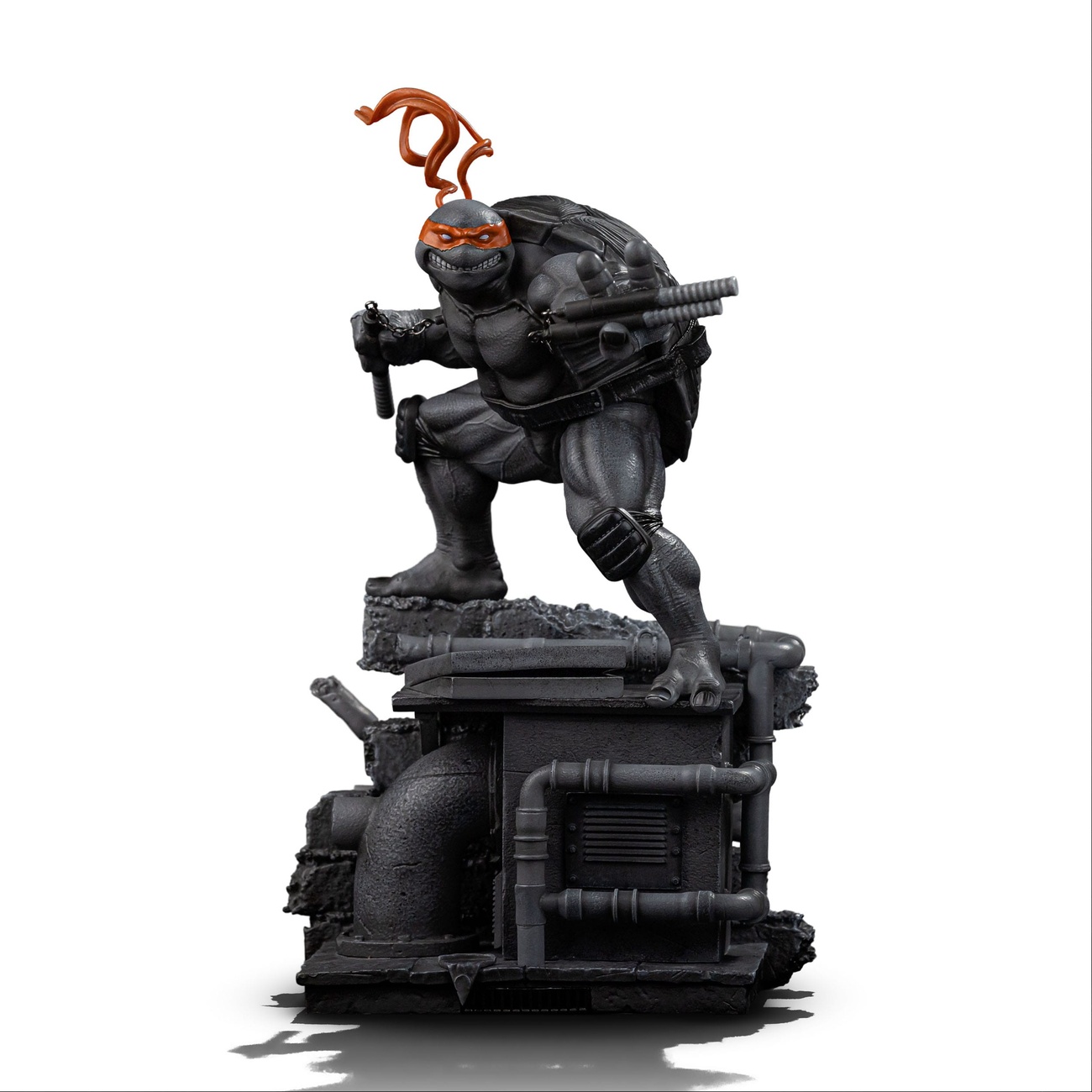 Teenage Mutant Ninja Turtles Art Scale-staty 1/10 Michelangelo Svartvit Variant 26 cm heo exclusive