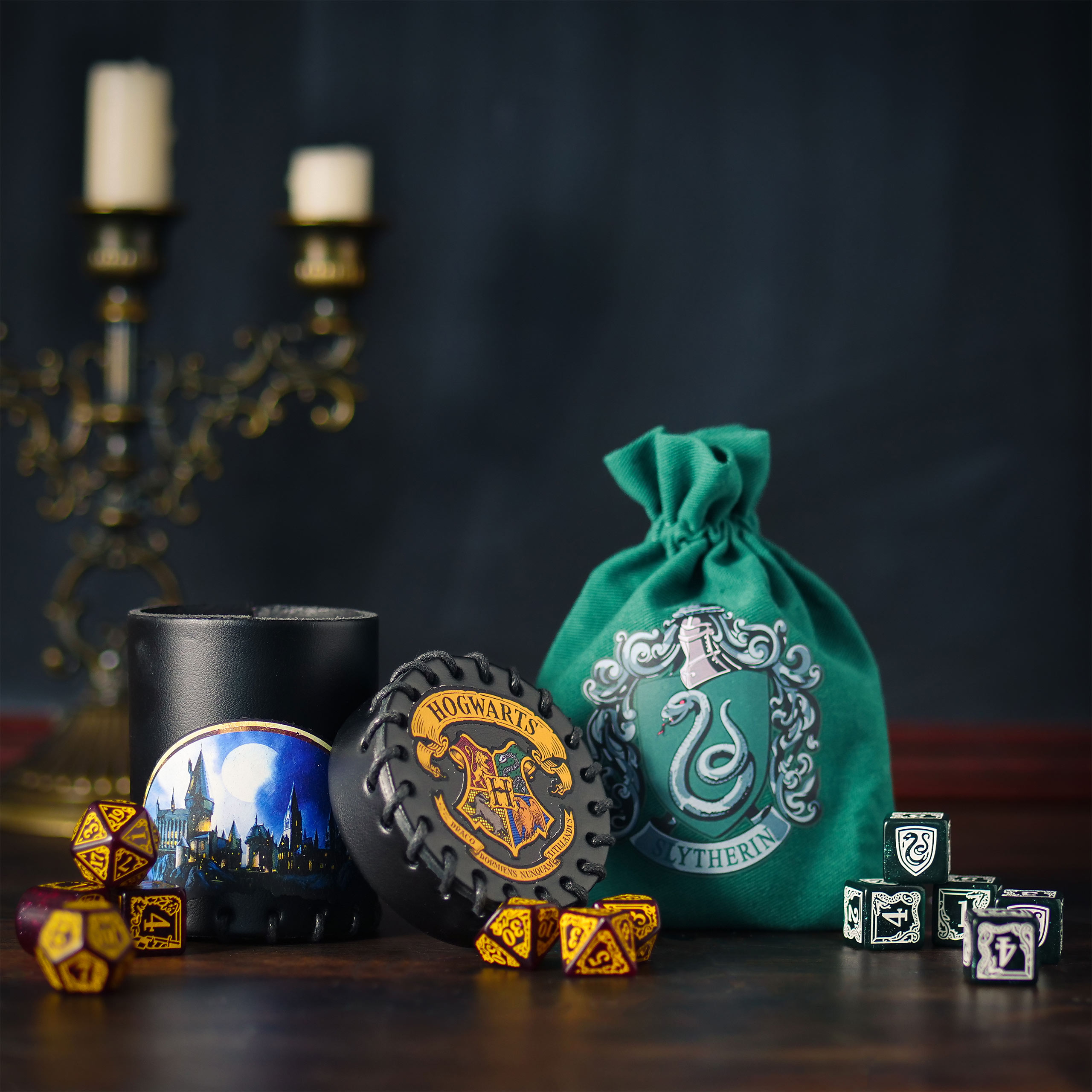 Harry Potter - Slytherin RPG Dice Set 5pcs with Dice Bag Green