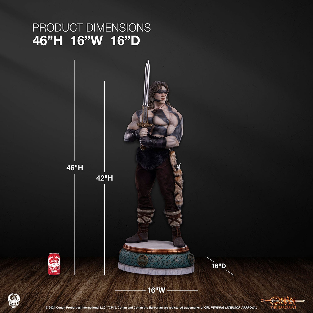Conan il Barbaro Statua Elite Series 1/2 Conan Warpaint