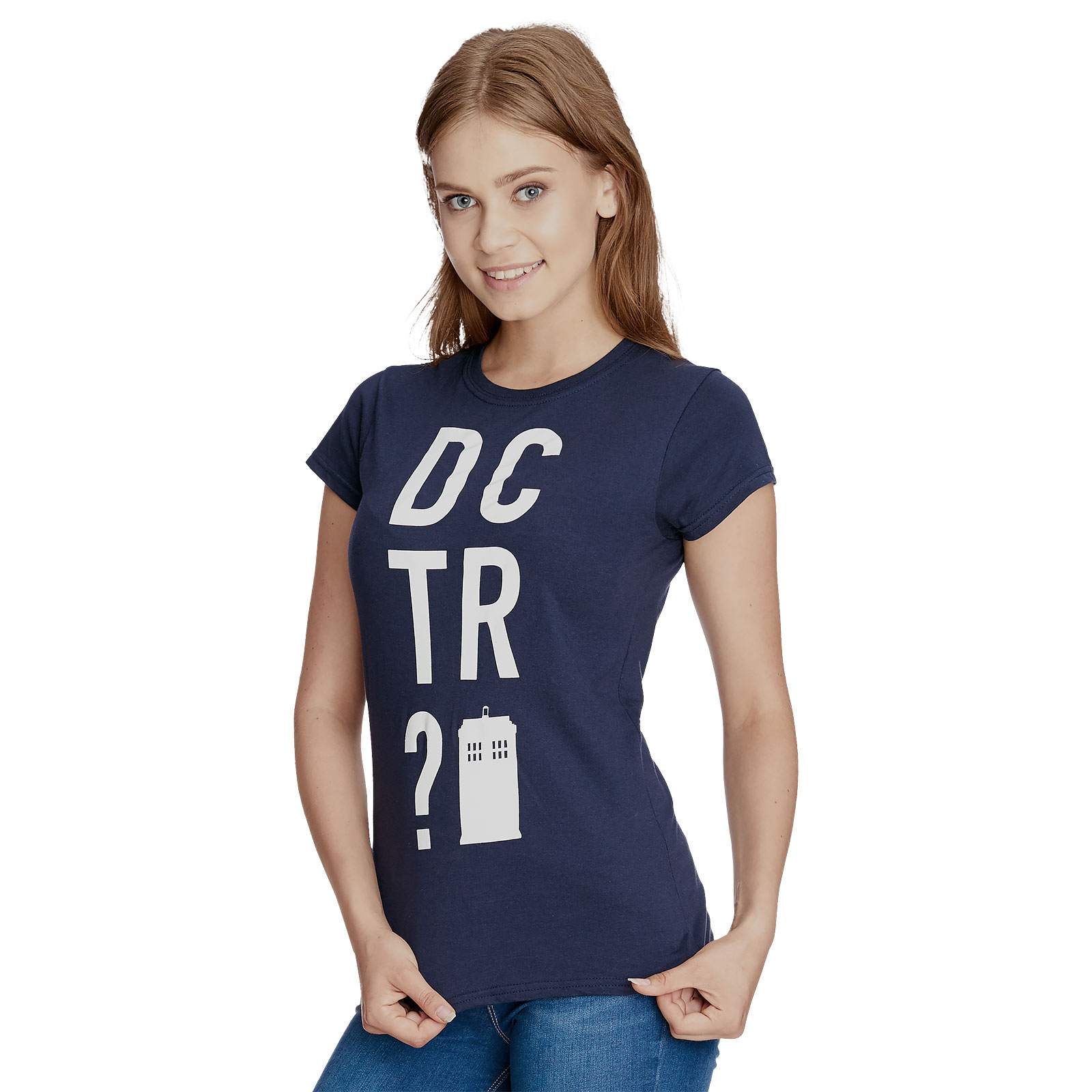 Doctor Who - DCTR T-Shirt Femme Bleu