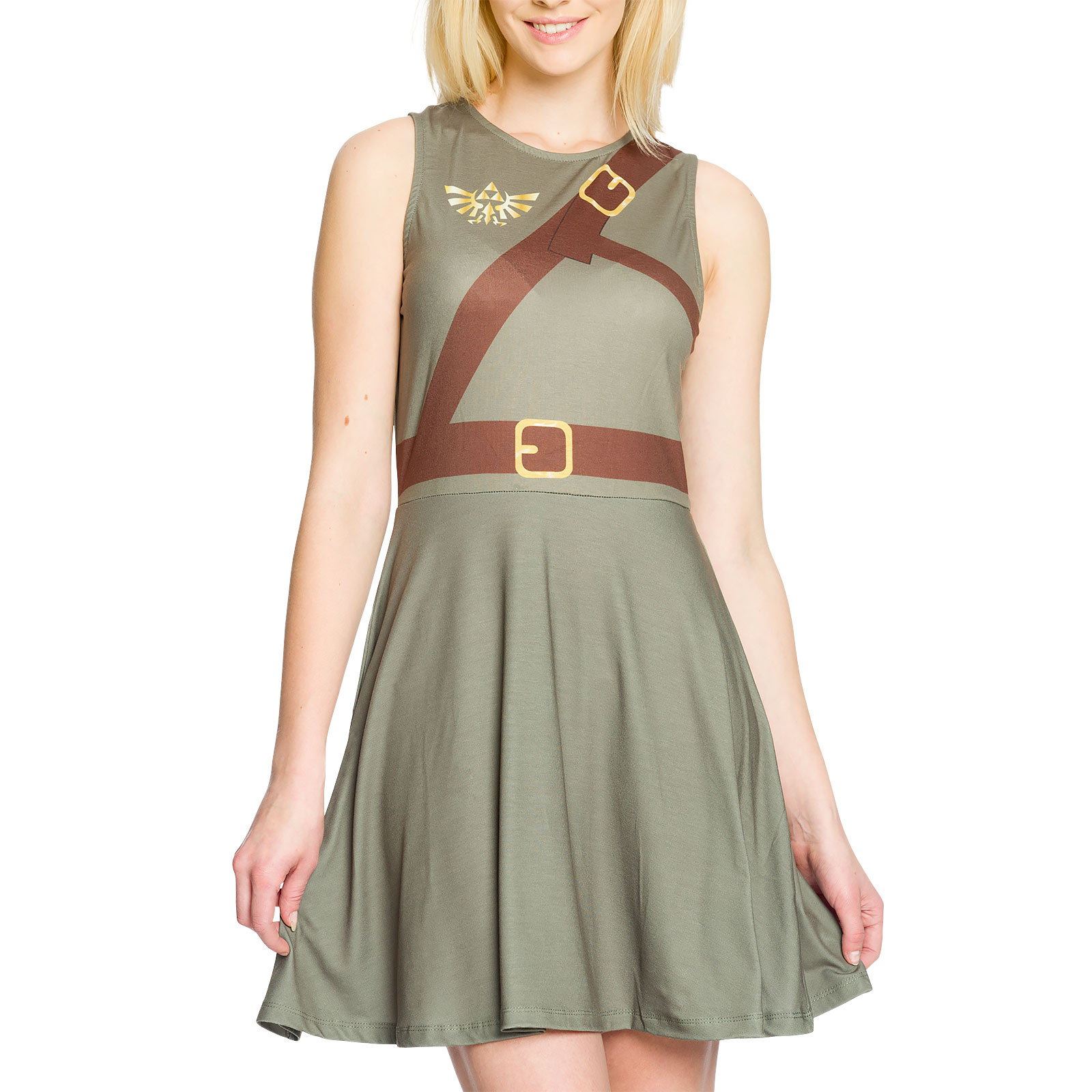 Zelda - Link Cosplay Mini Dress Olive