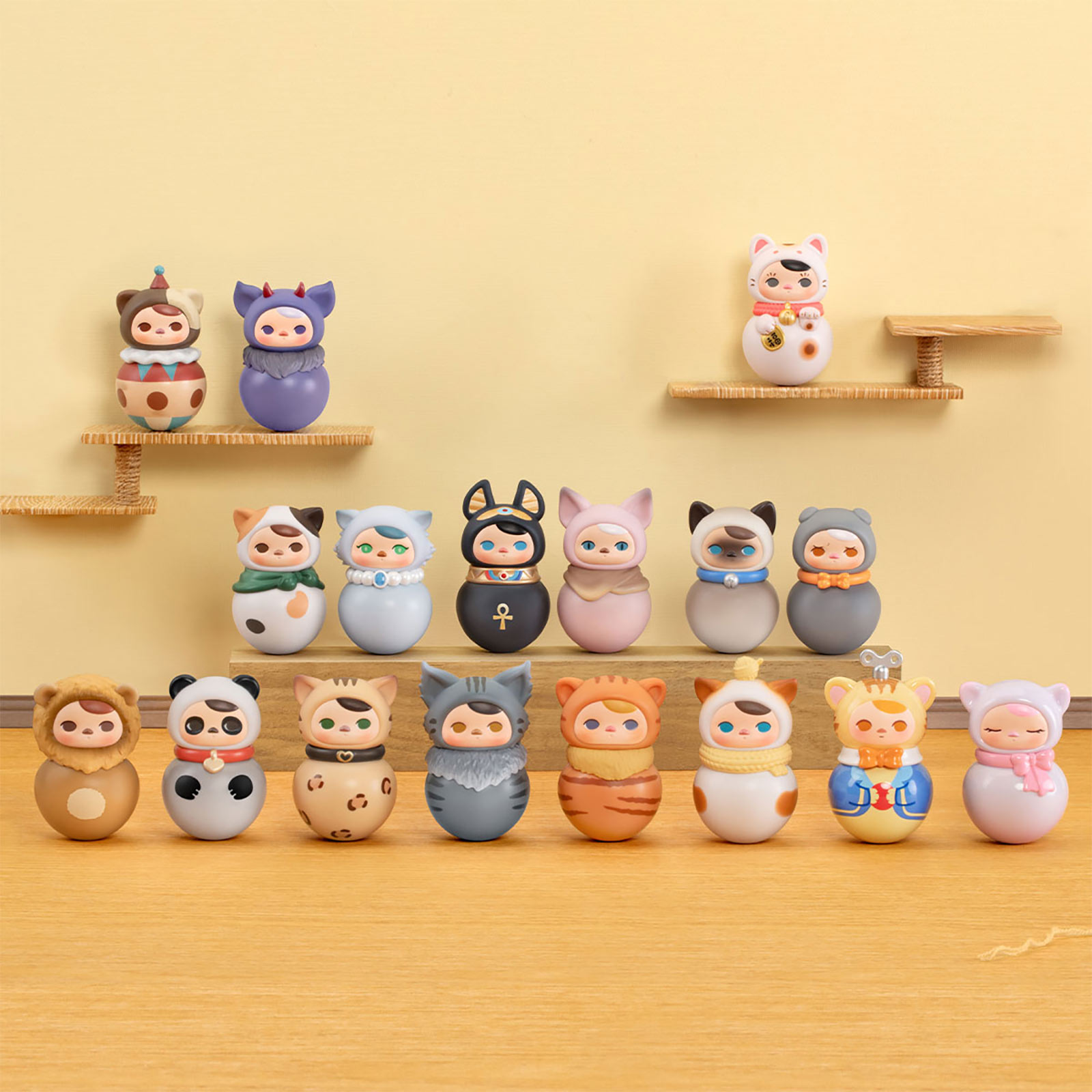 Pucky - Roly-Poly Kitty Series POP MART Mystery Figures Display