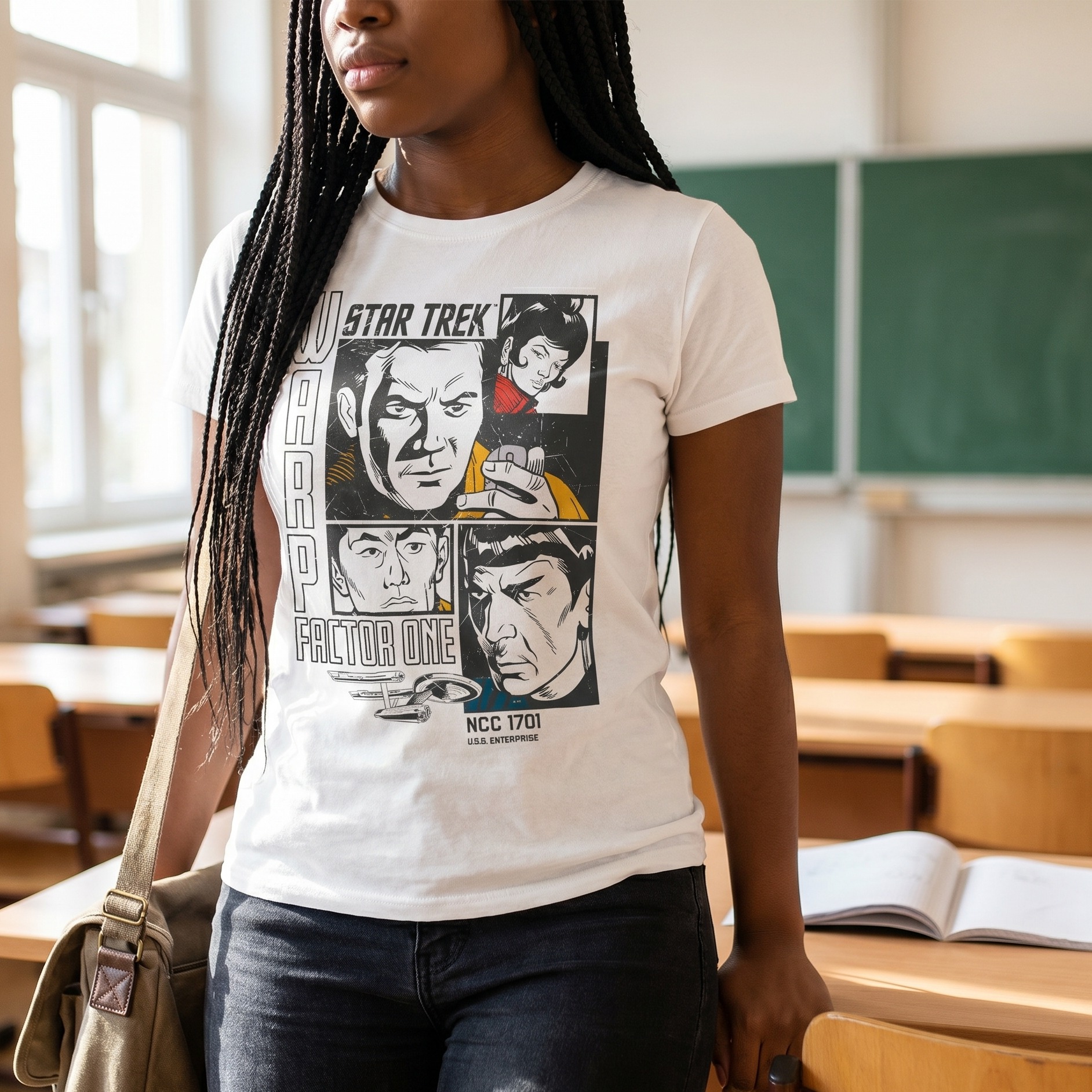 Star Trek - Warp 1 Retro T-Shirt weiß