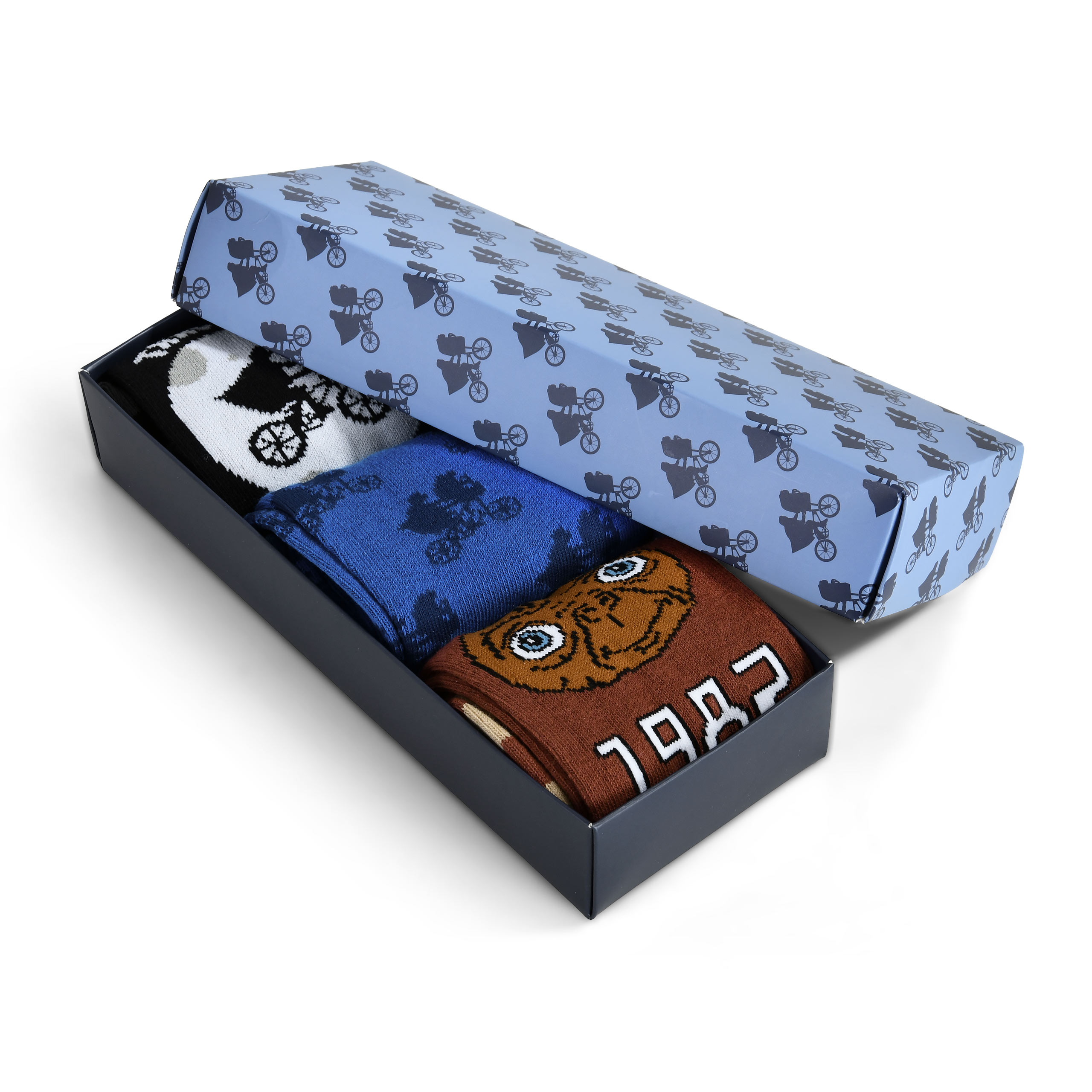 E.T. - Lot de 3 chaussettes rétro en boîte cadeau