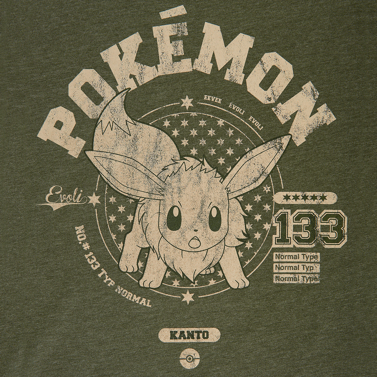 Pokemon - Eevee T-shirt groen