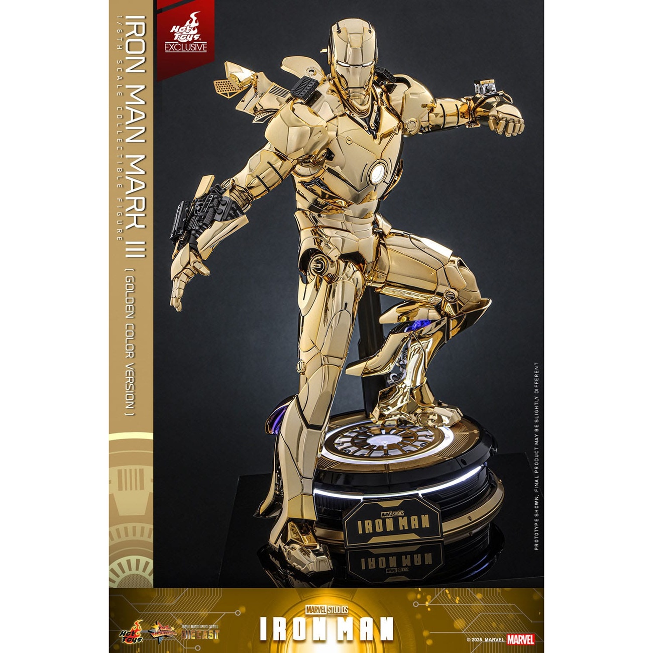 Iron Man - Iron Mark III action figure Masterpiece 1:6 Gold Color Version Esclusiva