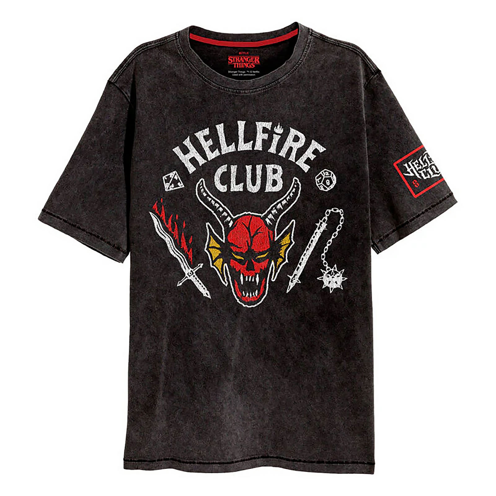 Stranger Things - Hellfire Club T-Shirt grau