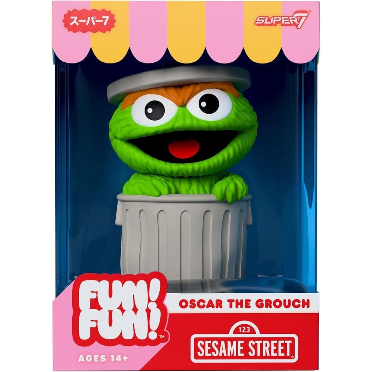 Barrio Sésamo Fun! Fun! Mini figura Wave 01 - Óscar el Gruñón 18 cm
