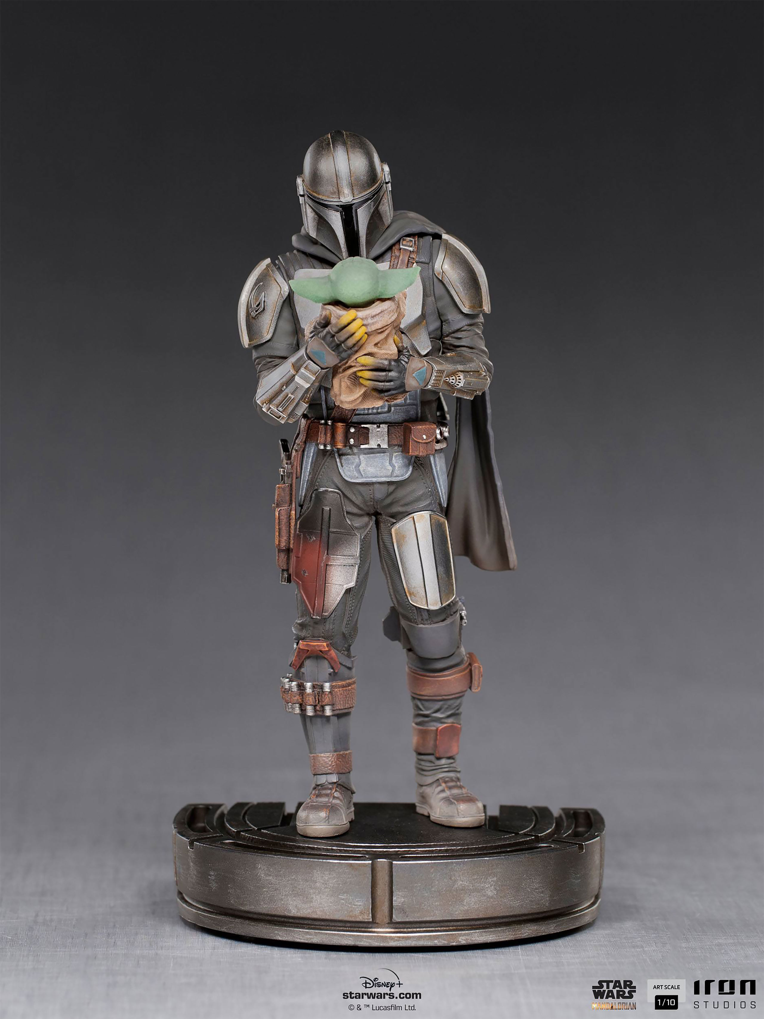 Mando with Grogu BDS Art Scale Deluxe Statue - Star Wars The Mandalorian