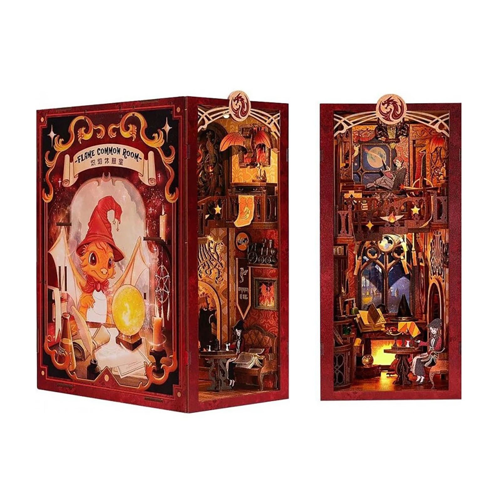 Flame Common Room Book Nook - Kit Modello in Legno
