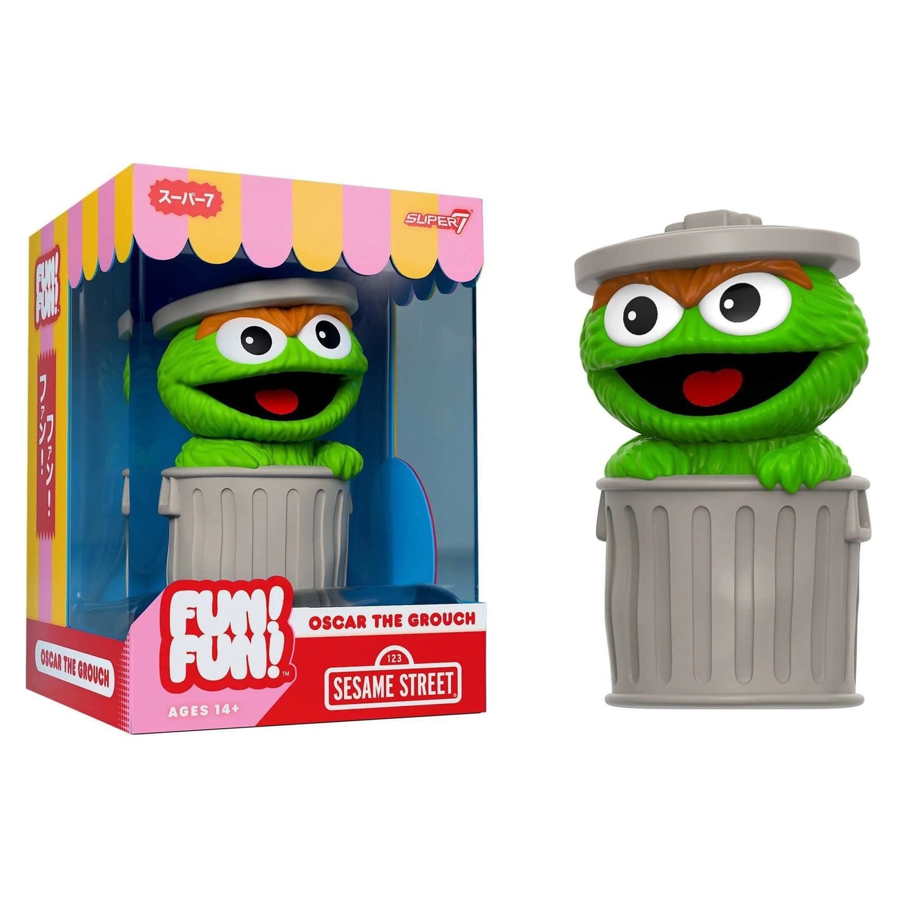 Barrio Sésamo Fun! Fun! Mini figura Wave 01 - Óscar el Gruñón 18 cm