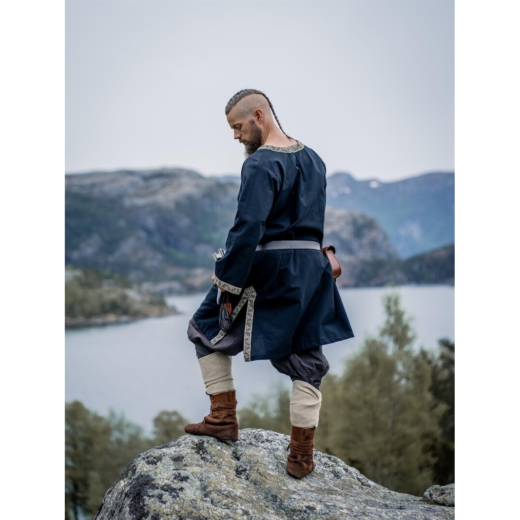 Tunique médiévale avec bordure Halvor noir