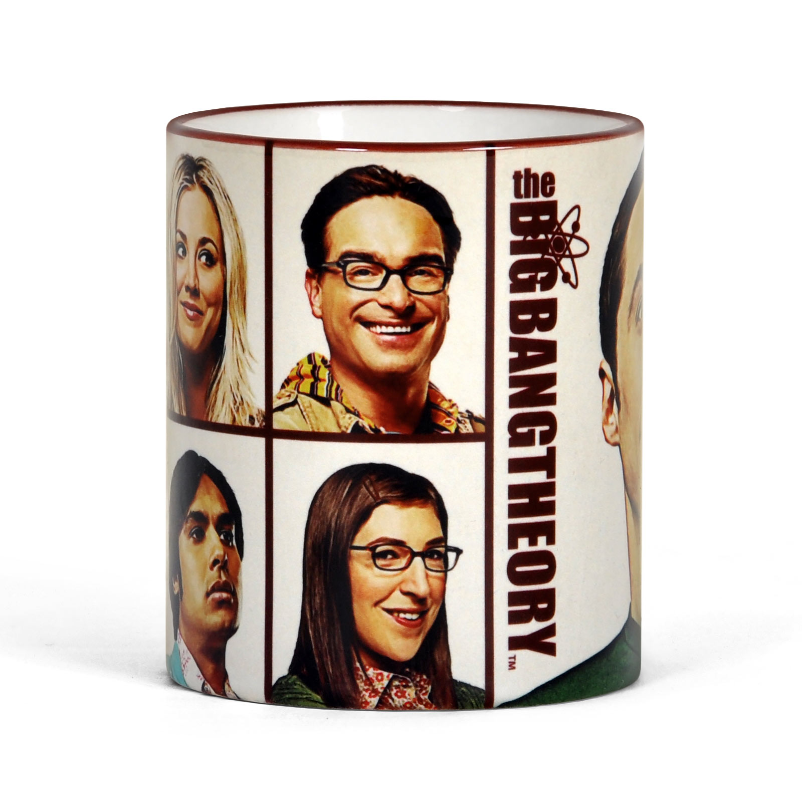 Tazza Ufficiale The Big Bang Theory – Mug Bianco 11oz Con Faccine Nerd E Simbolo Dell'Atomo – Idea Regalo Per Fan Della Serie
