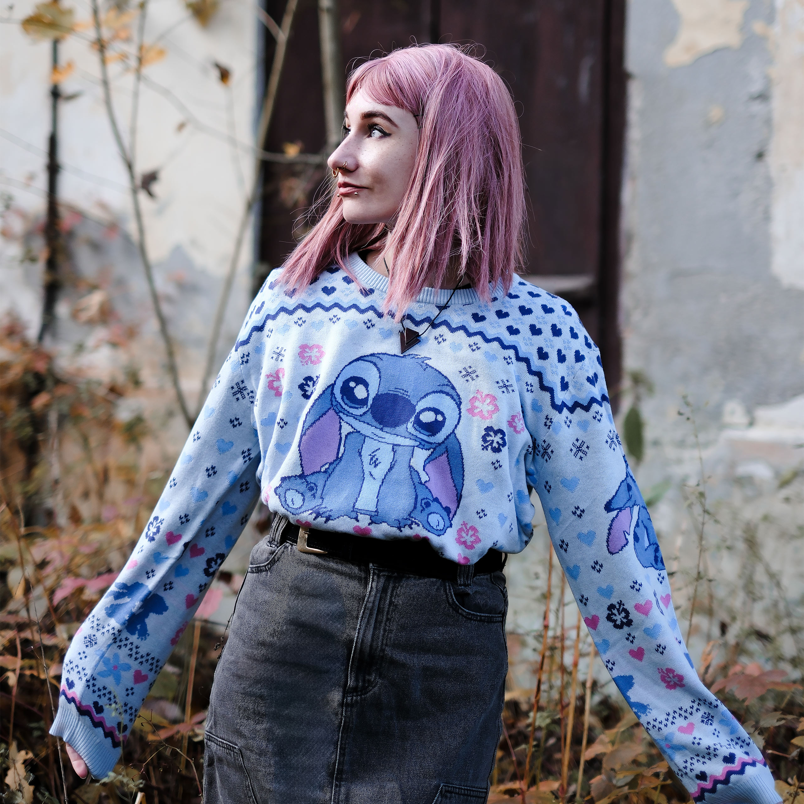 Stitch Ohana Strickpullover - Lilo & Stitch