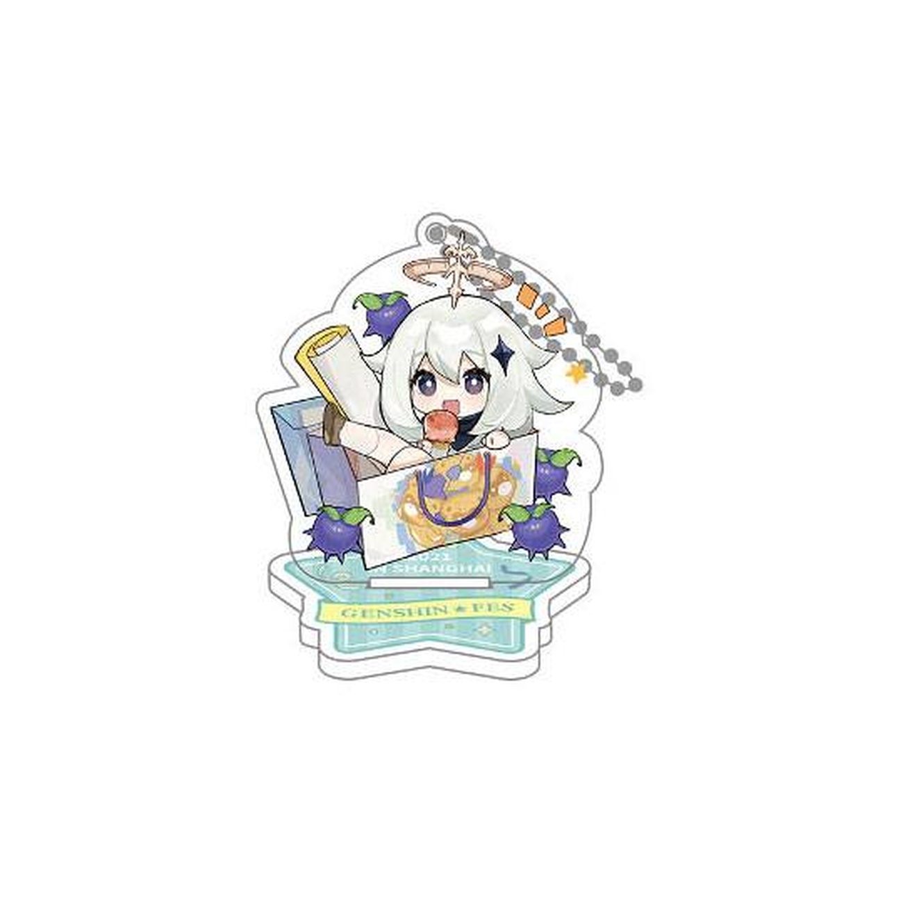 Genshin Impact Genshin Fes 2021 figurine acrylique avec porte-clés Paimon 9 cm