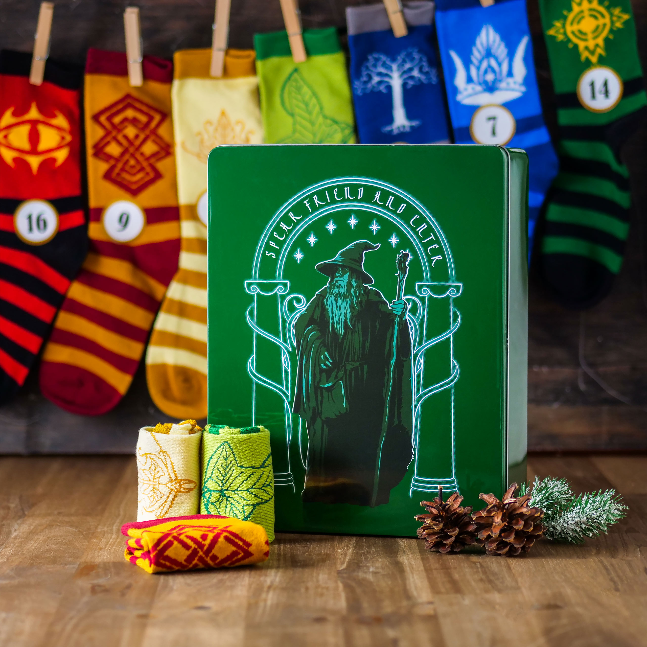 Lord of the Rings Socks Advent Calendar for Filling