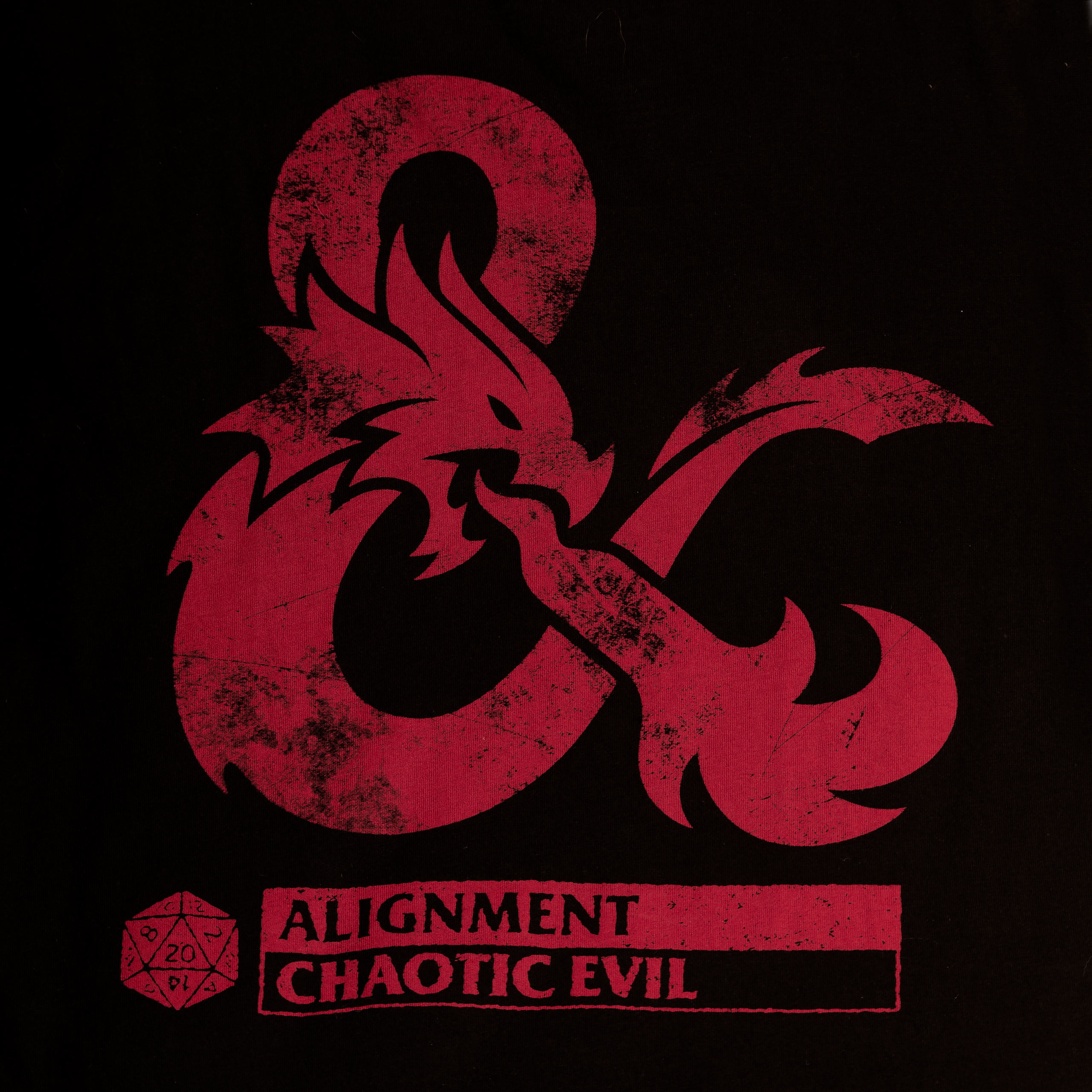 Dungeons & Dragons - T-Shirt Chaotic Evil Noir