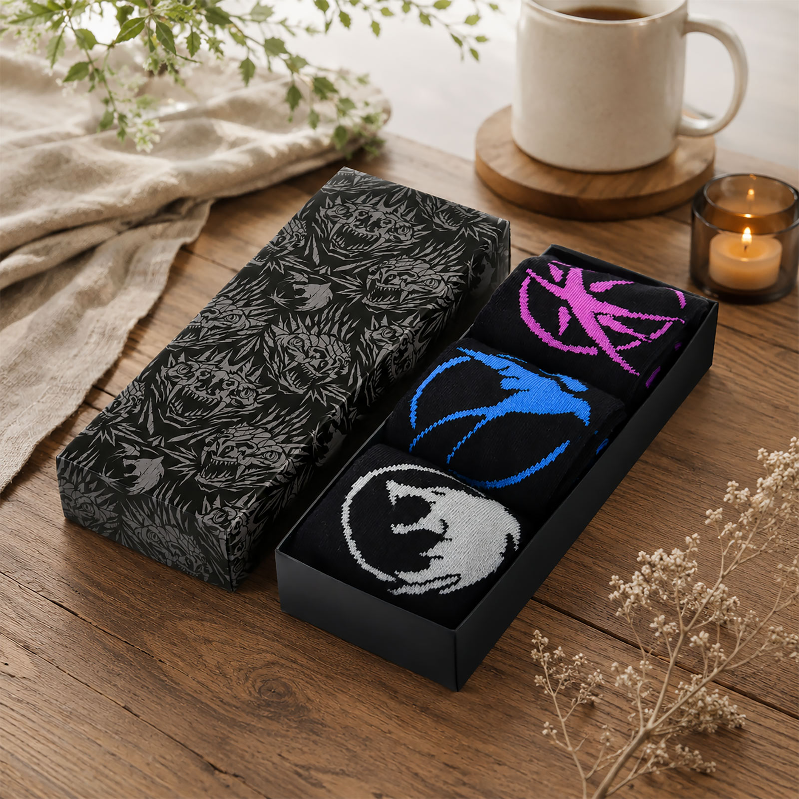 The Witcher - Pack de 3 calcetines Symbols en caja de regalo