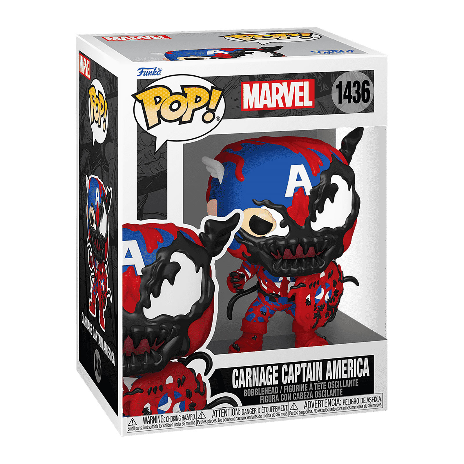 Marvel - Carnage Captain America Funko Pop Schudhoofd Figuur