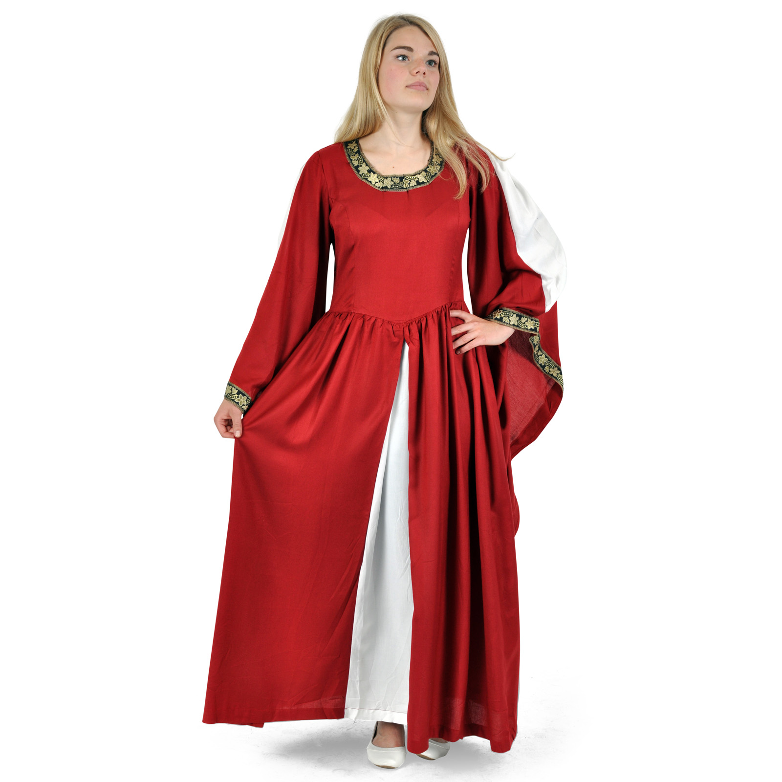 Robe médiévale Leila rouge