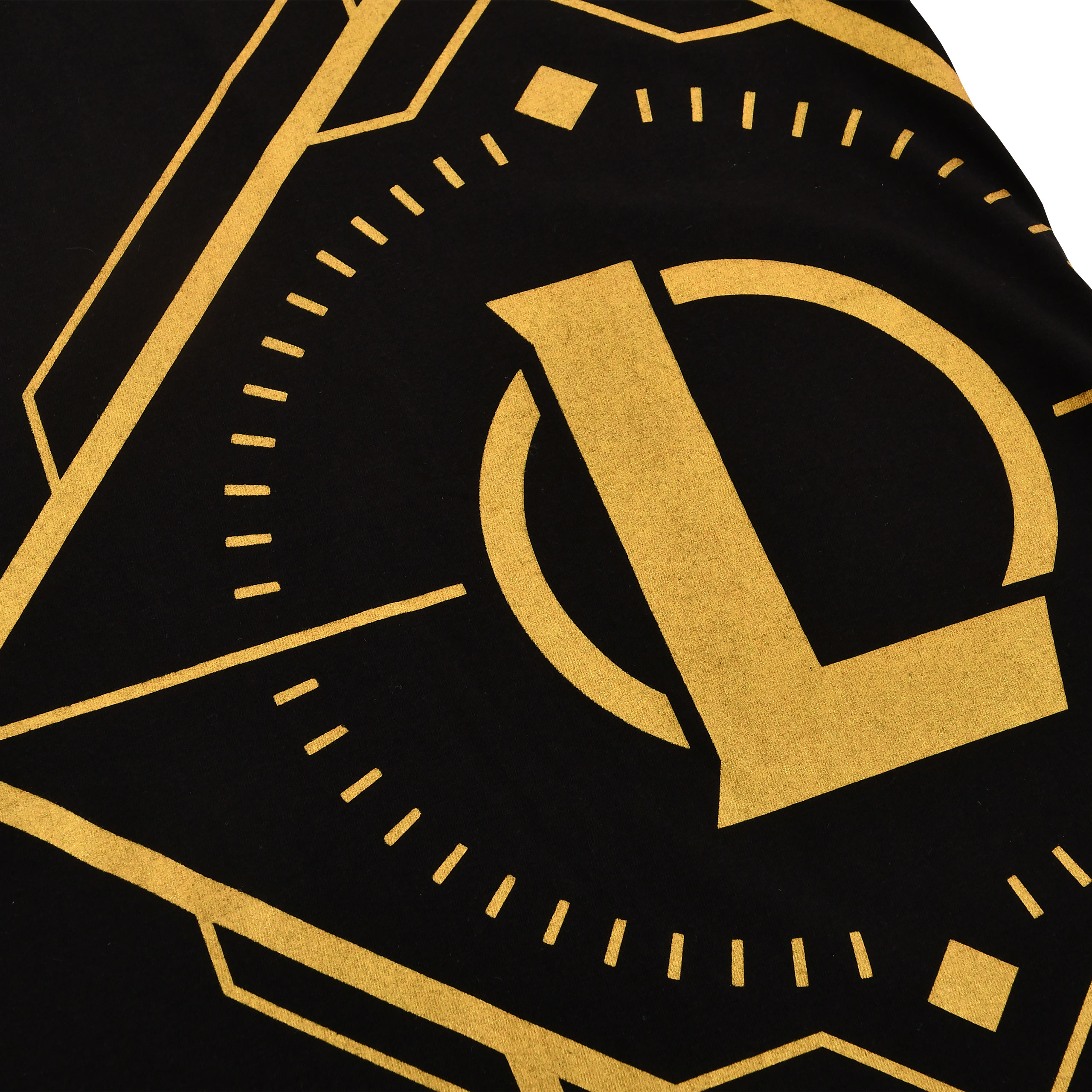 League of Legends - T-shirt logo doré noir