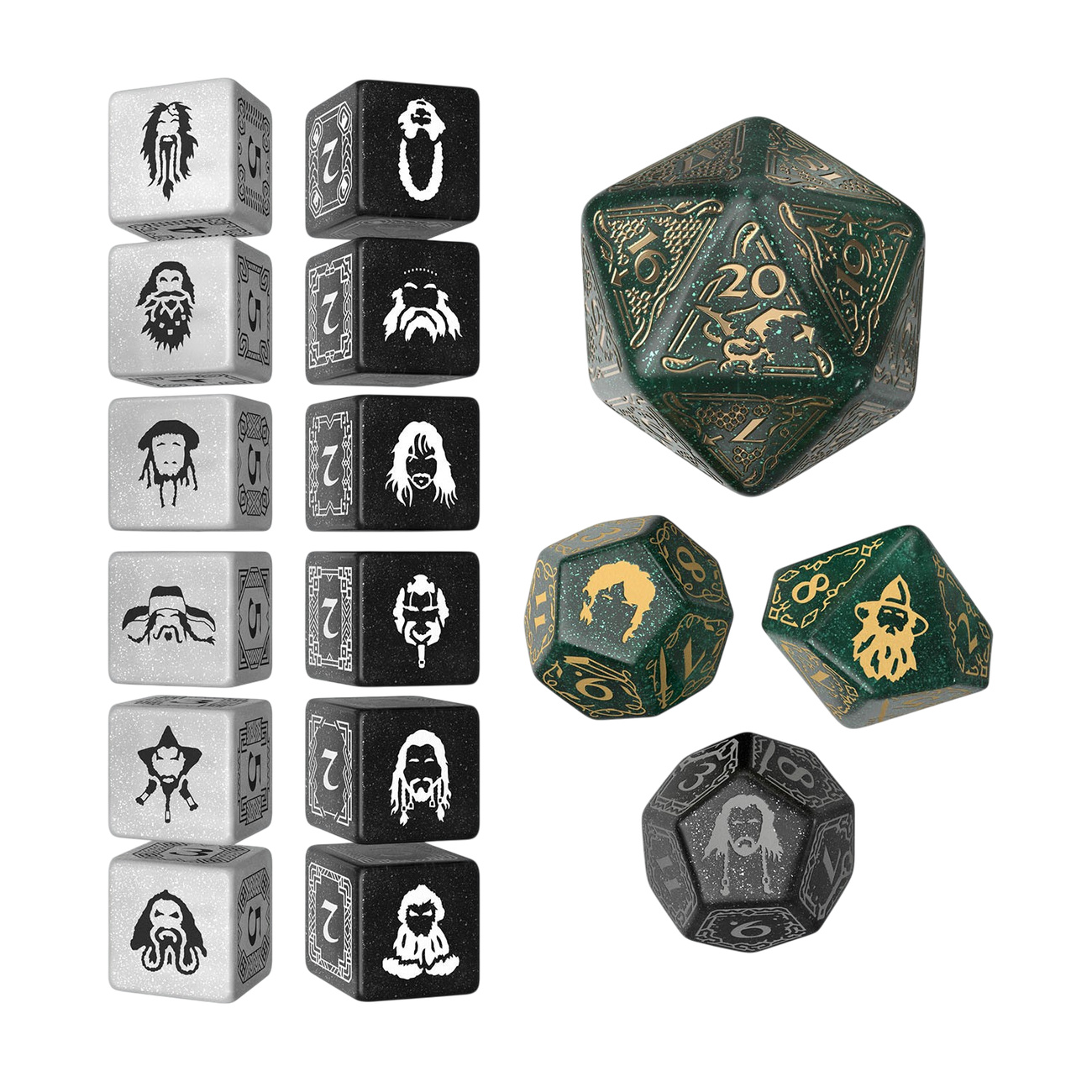 The Hobbit - Verdant Grove TCG Dice Set 16 pcs