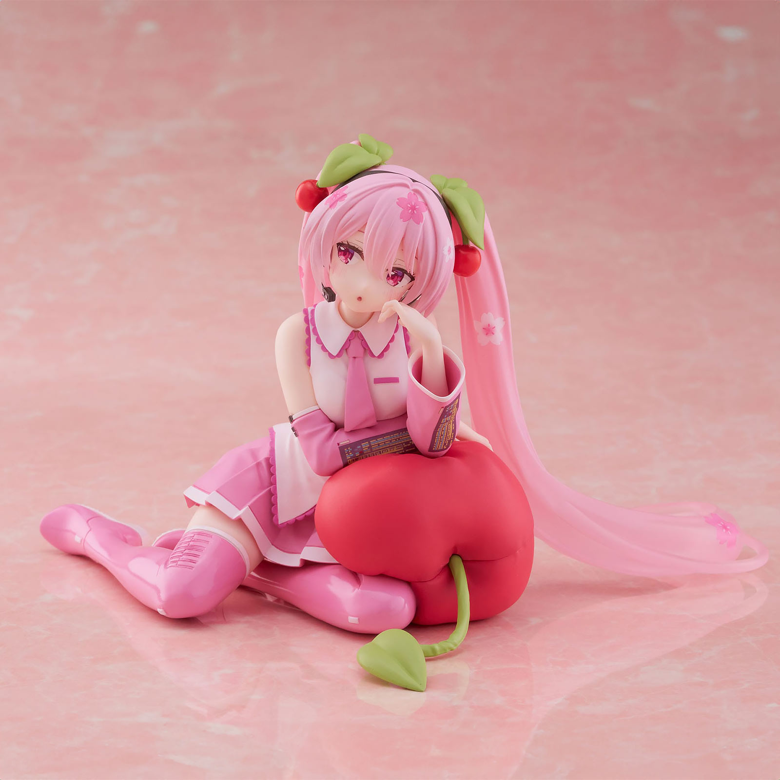 Hatsune Miku - Sakura Miku Figura da Scrivania Carina Versione Cuscino di Ciliegia