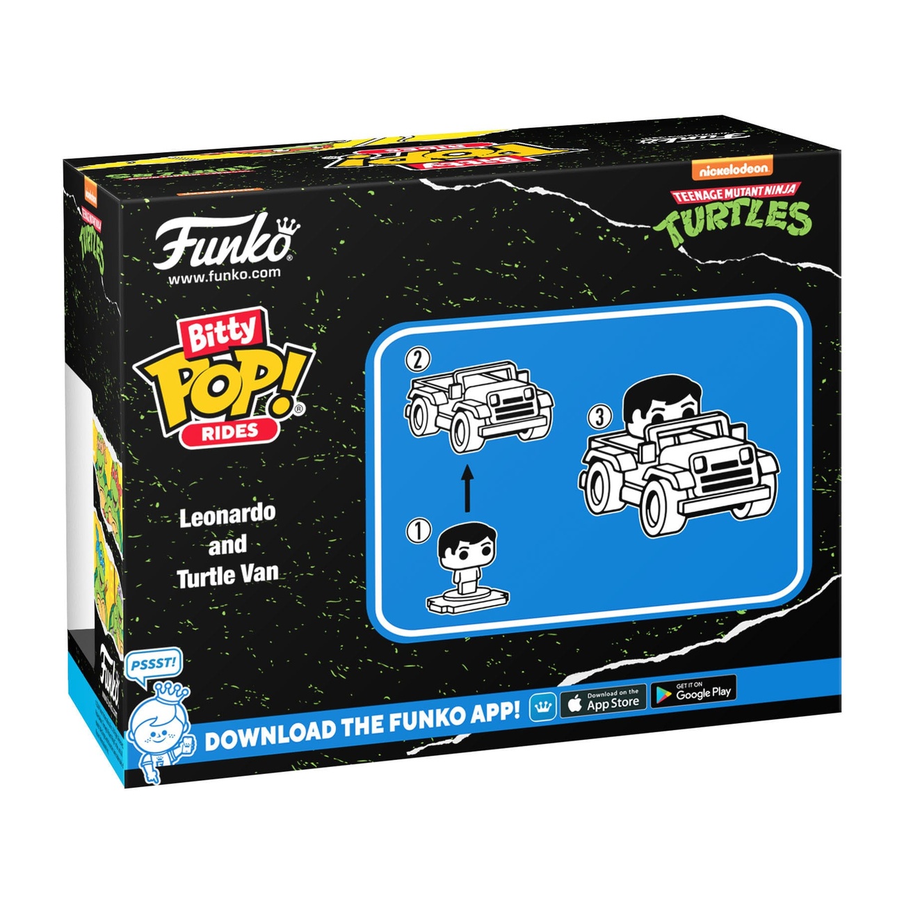 Teenage Mutant Ninja Turtles POP! Rides figurine en vinyle Leonardo avec van 2,5 cm