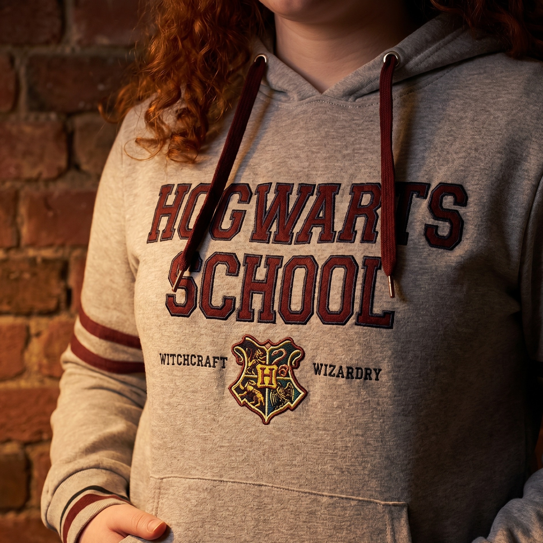 Harry Potter - Hogwarts School Hoodie grey