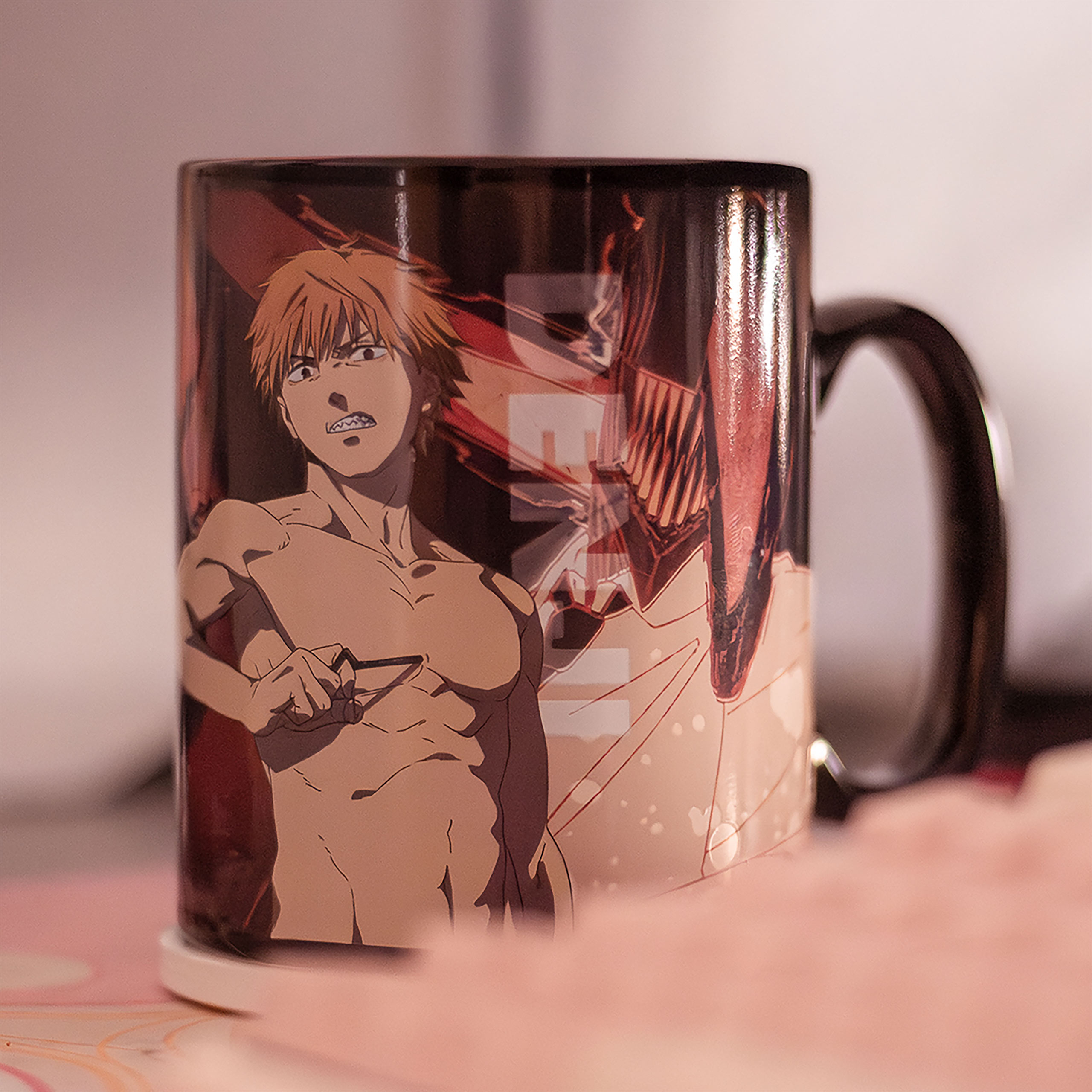 Chainsaw Man - Denji und Aki Thermoeffekt Tasse