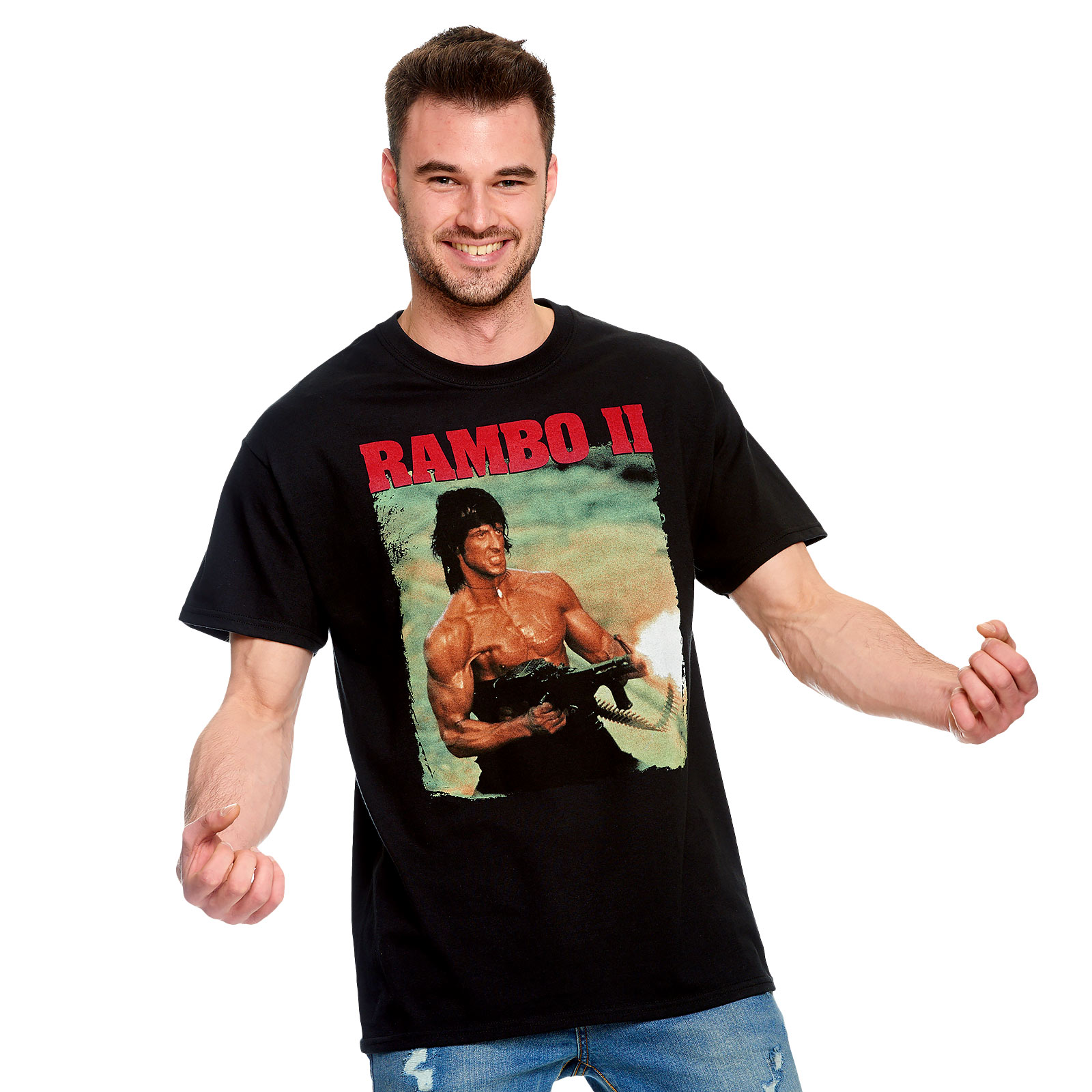 Rambo - Shooting T-Shirt schwarz