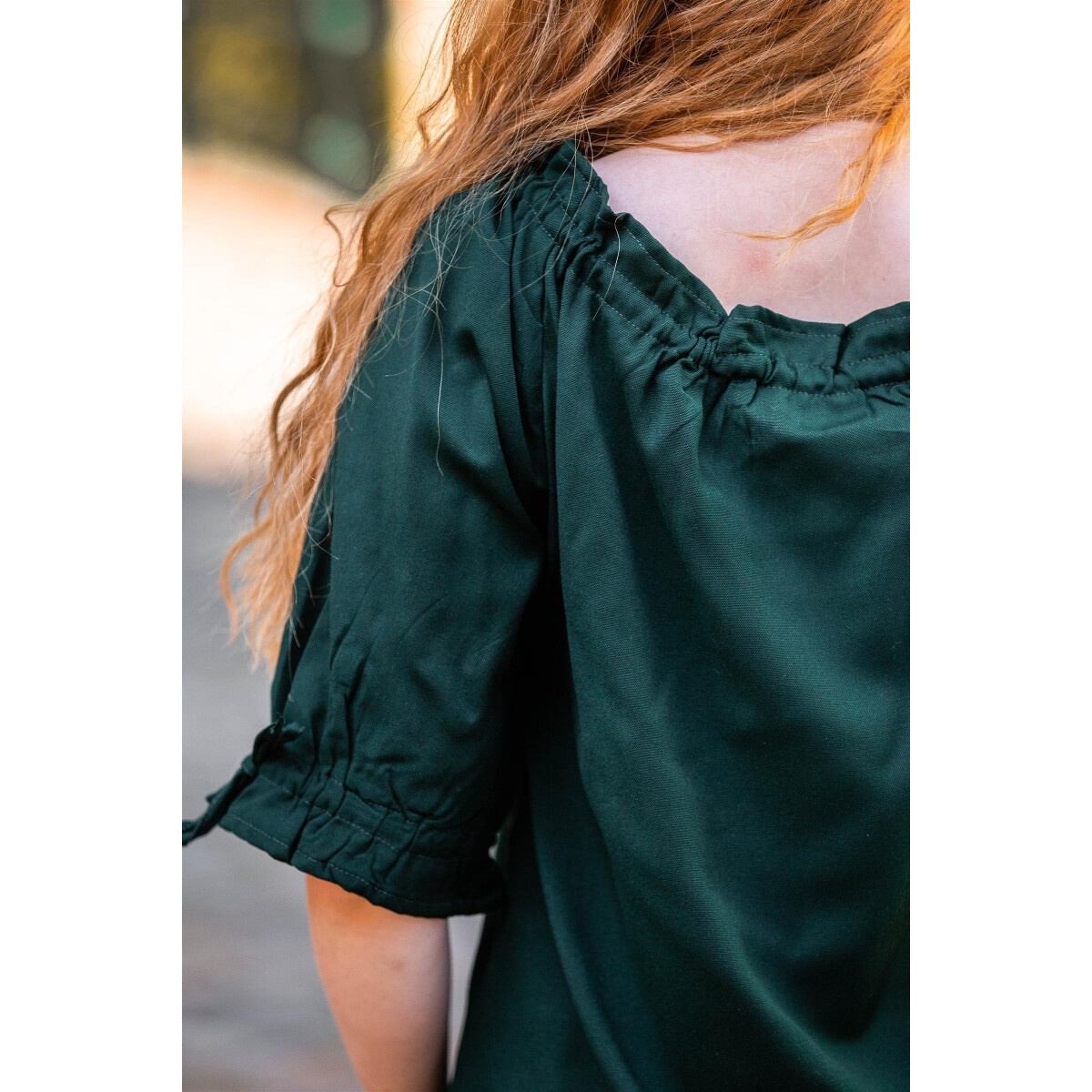 Medieval Short-Sleeve Blouse Vera green