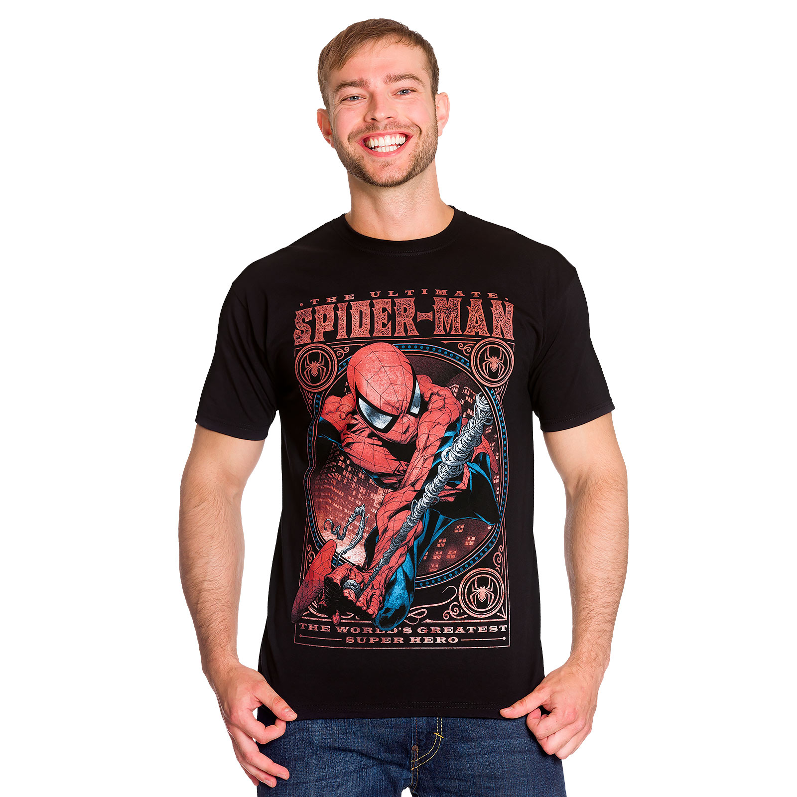 Spider-Man - T-shirt Super Héros le plus grand noir