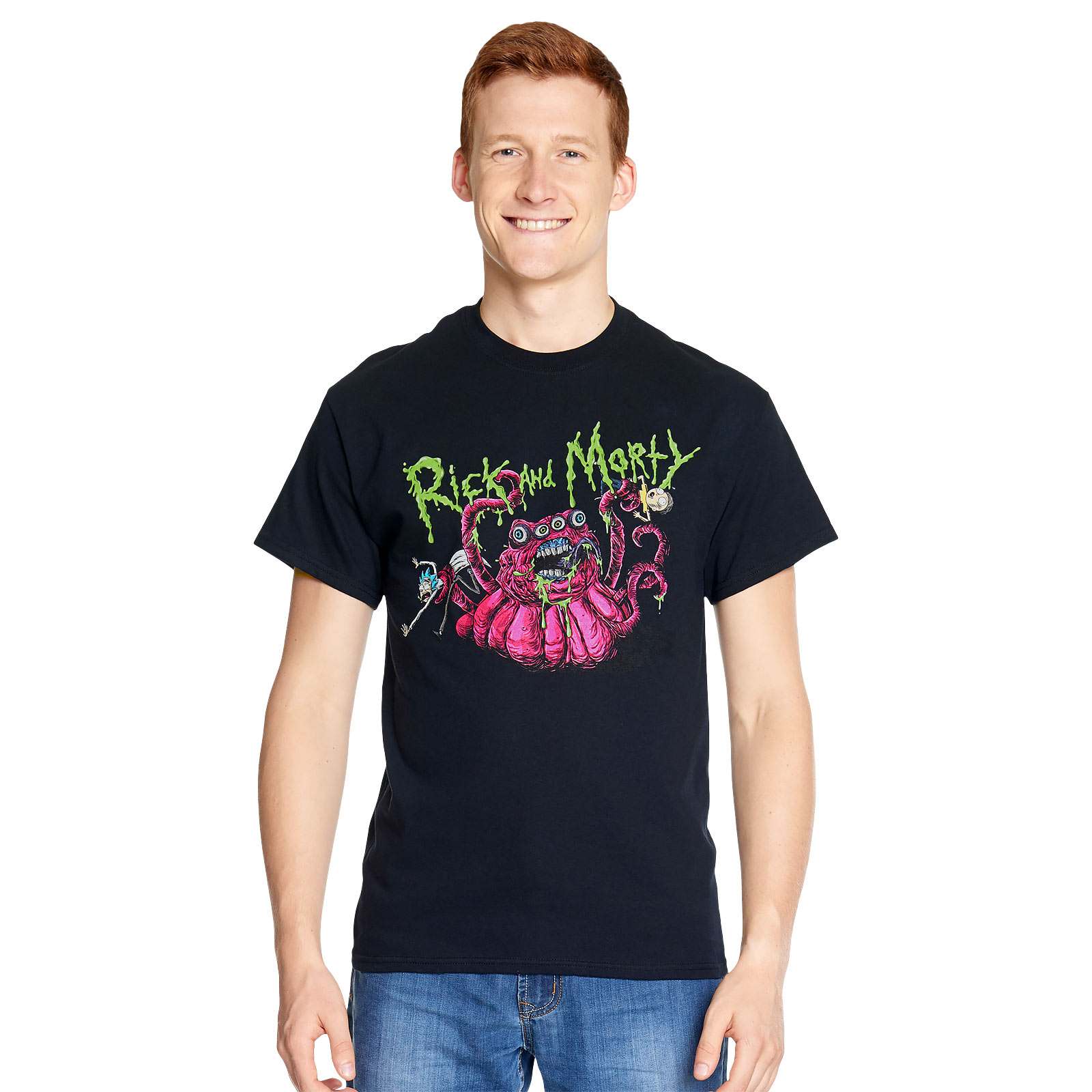 Rick en Morty - Monster Slime T-shirt zwart