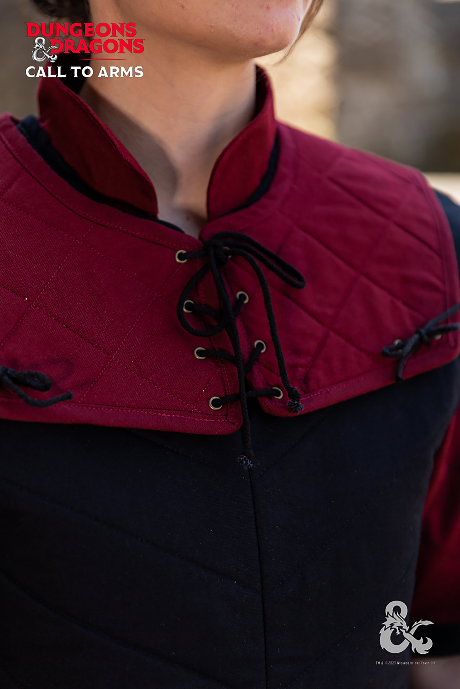 Dungeons & Dragons - Fighter collar bordeaux