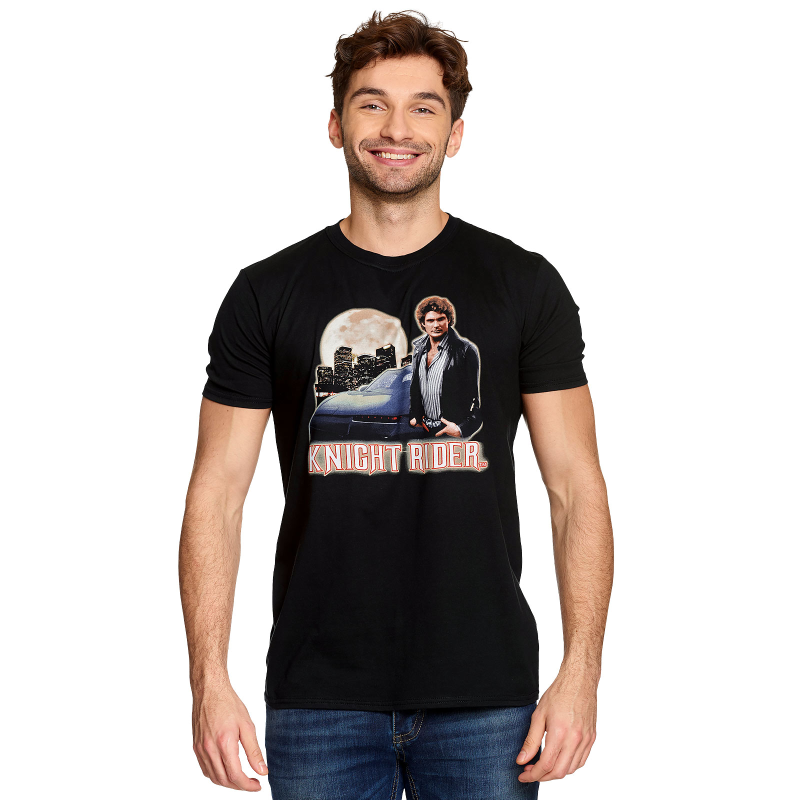 Knight Rider - Michael & Car T-Shirt schwarz