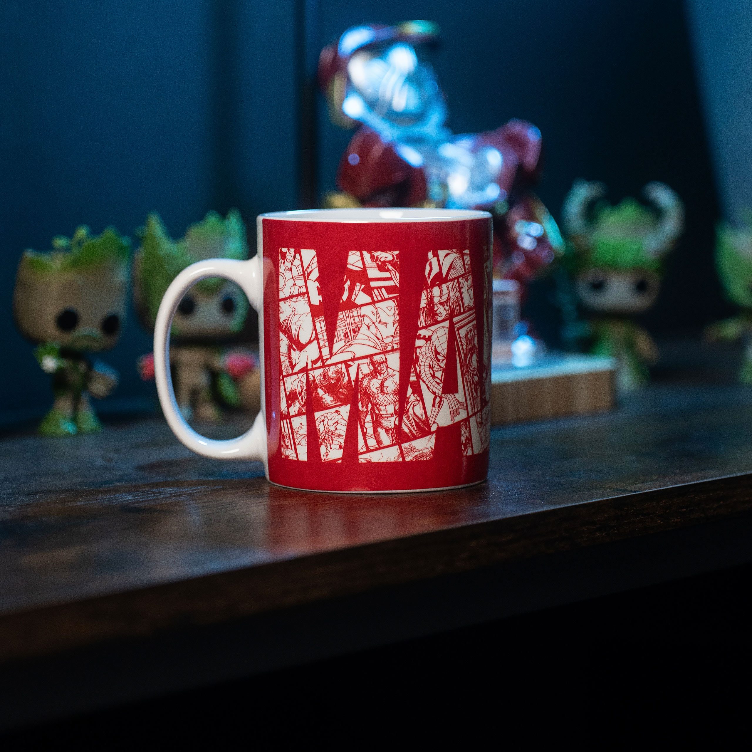 Marvel - Taza de efecto térmico con logo de cómic