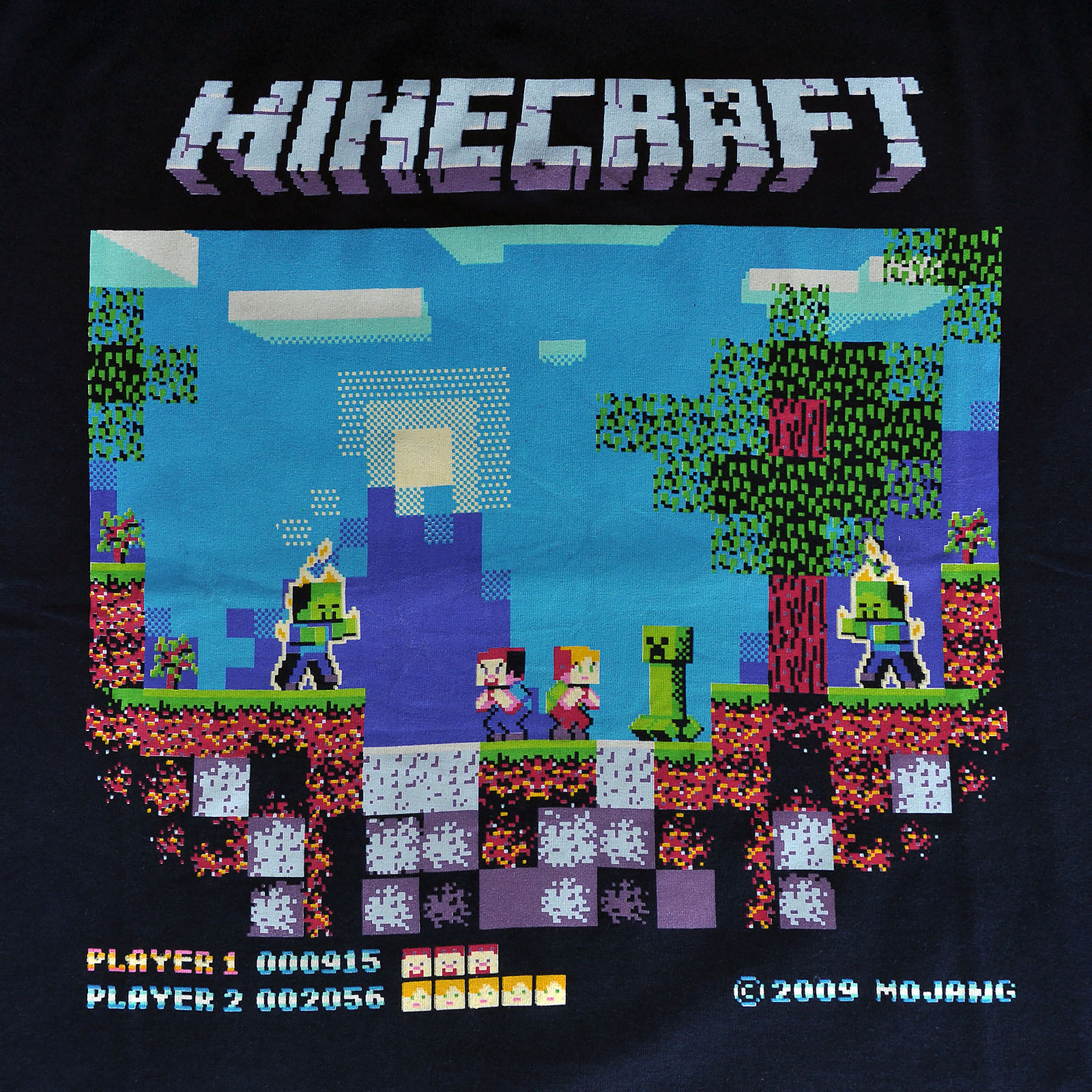 Minecraft - Brawler Retro T-Shirt Kinder blau