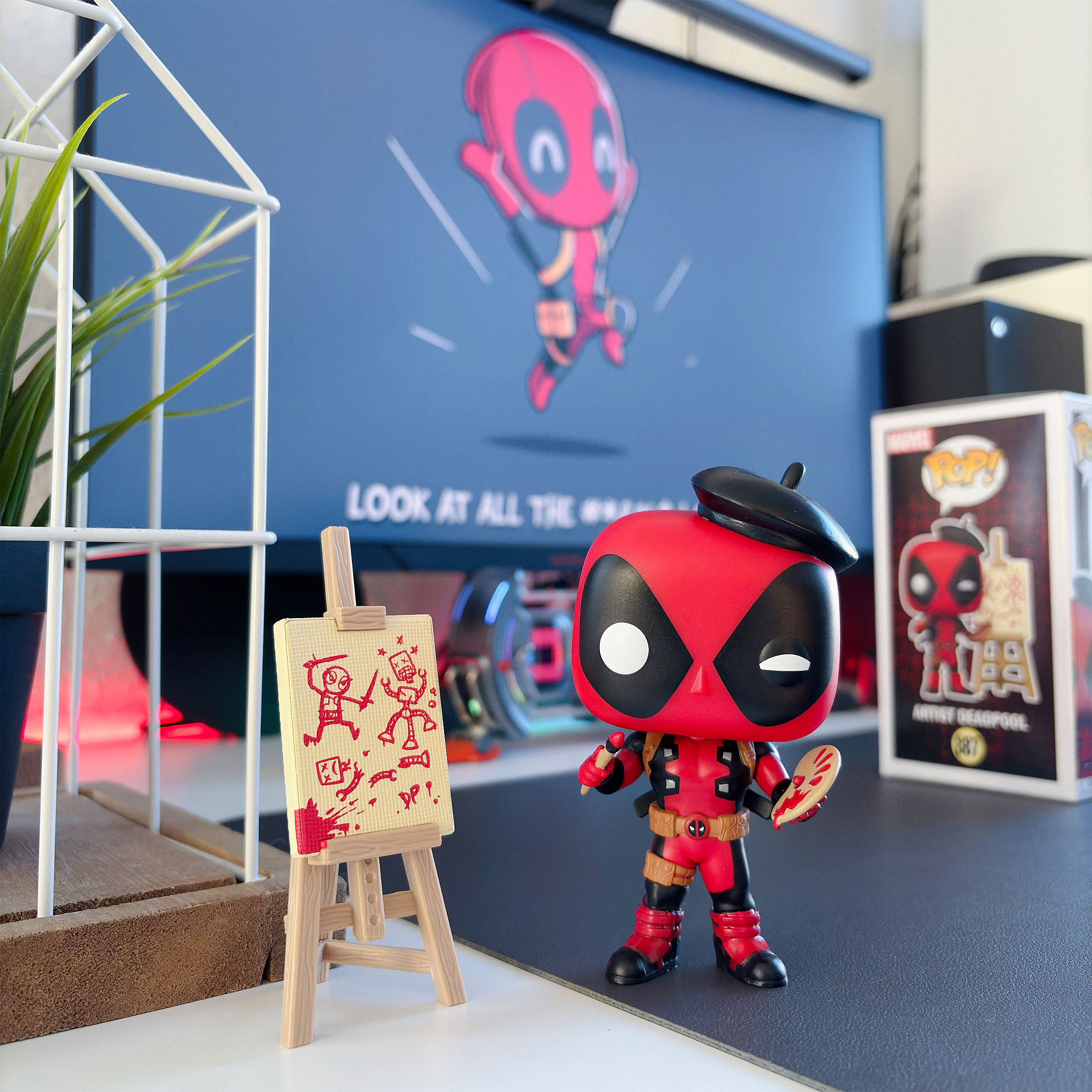 Deadpool - Figura Funko Pop a testa oscillante dell'Artista